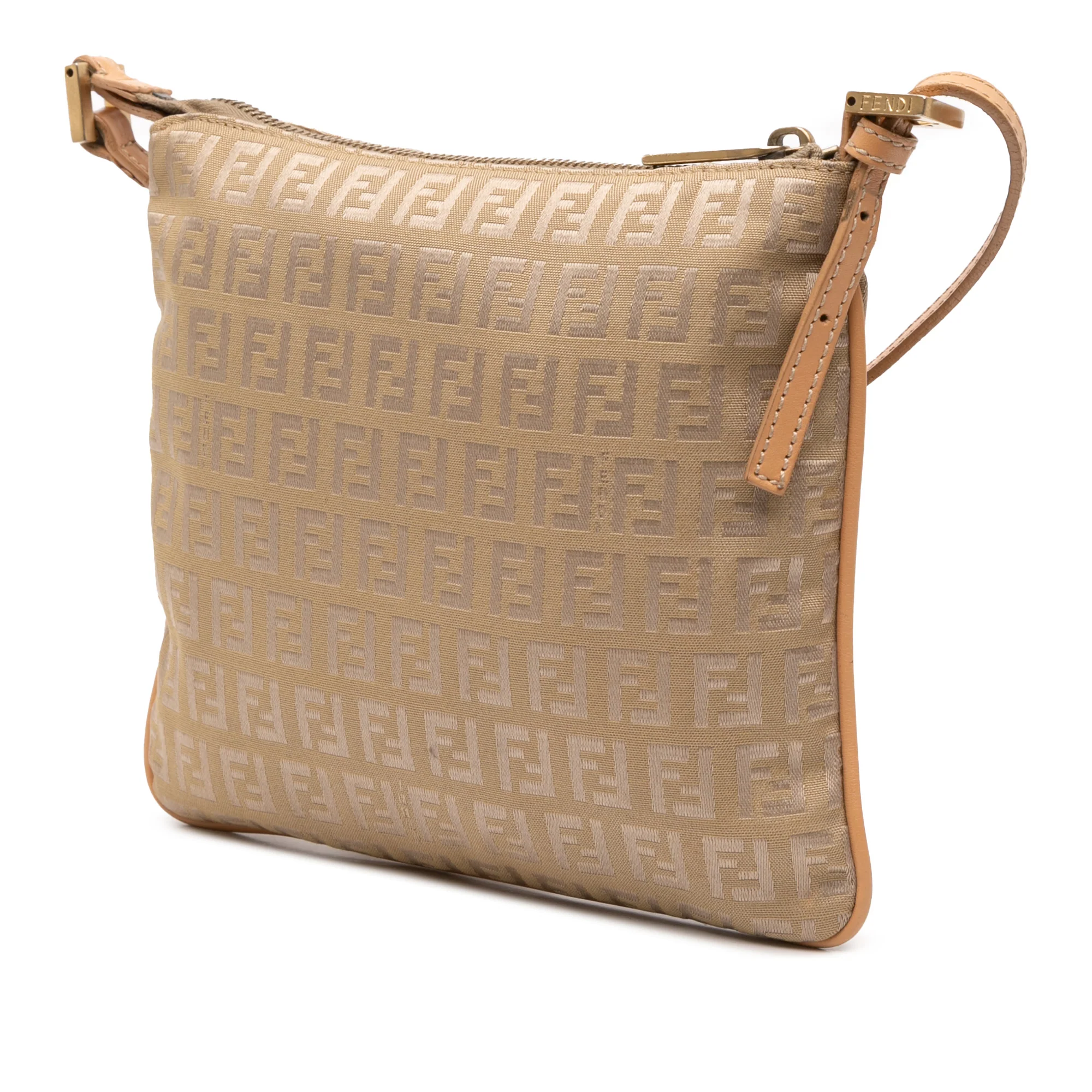Fendi | Pre-Owned Zucchino Canvas Crossbody - I | Beige - Image 2