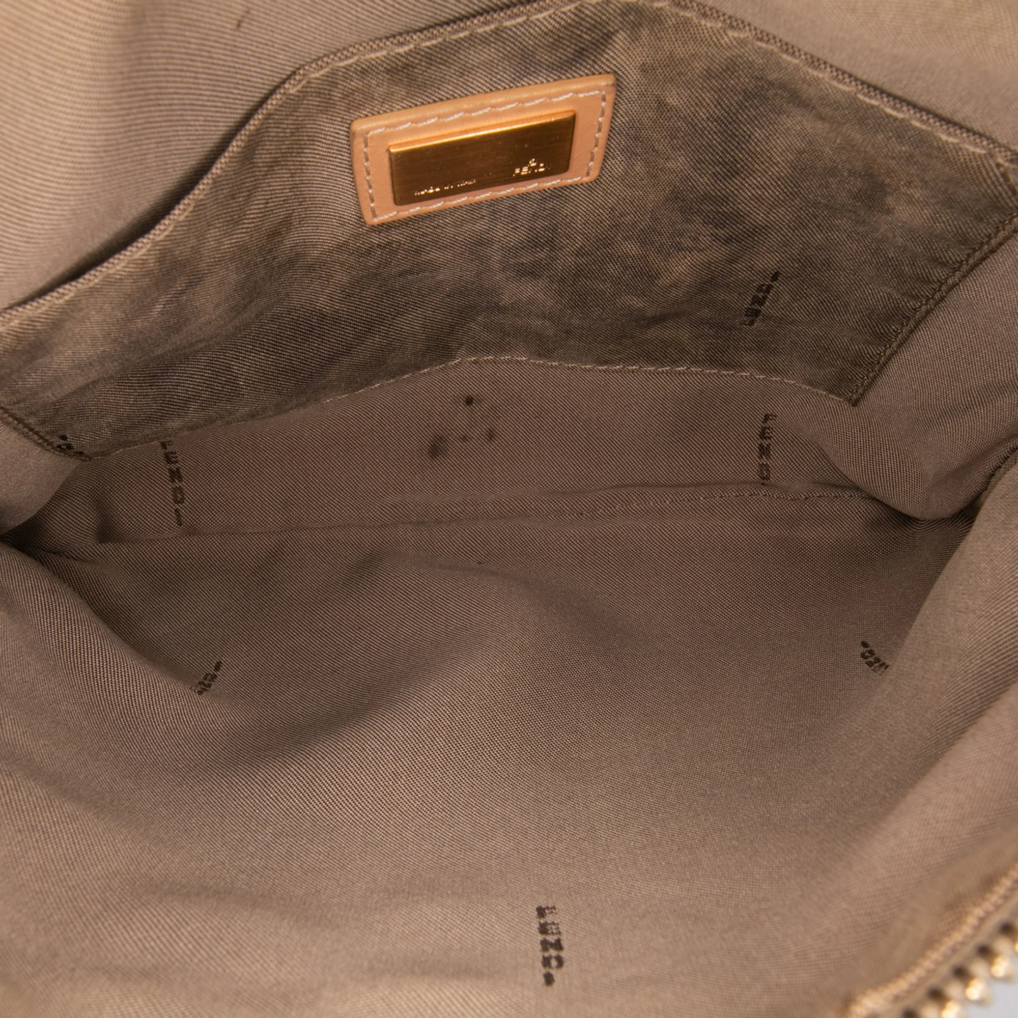 Fendi | Pre-Owned Zucchino Canvas Crossbody - I | Beige - Image 4