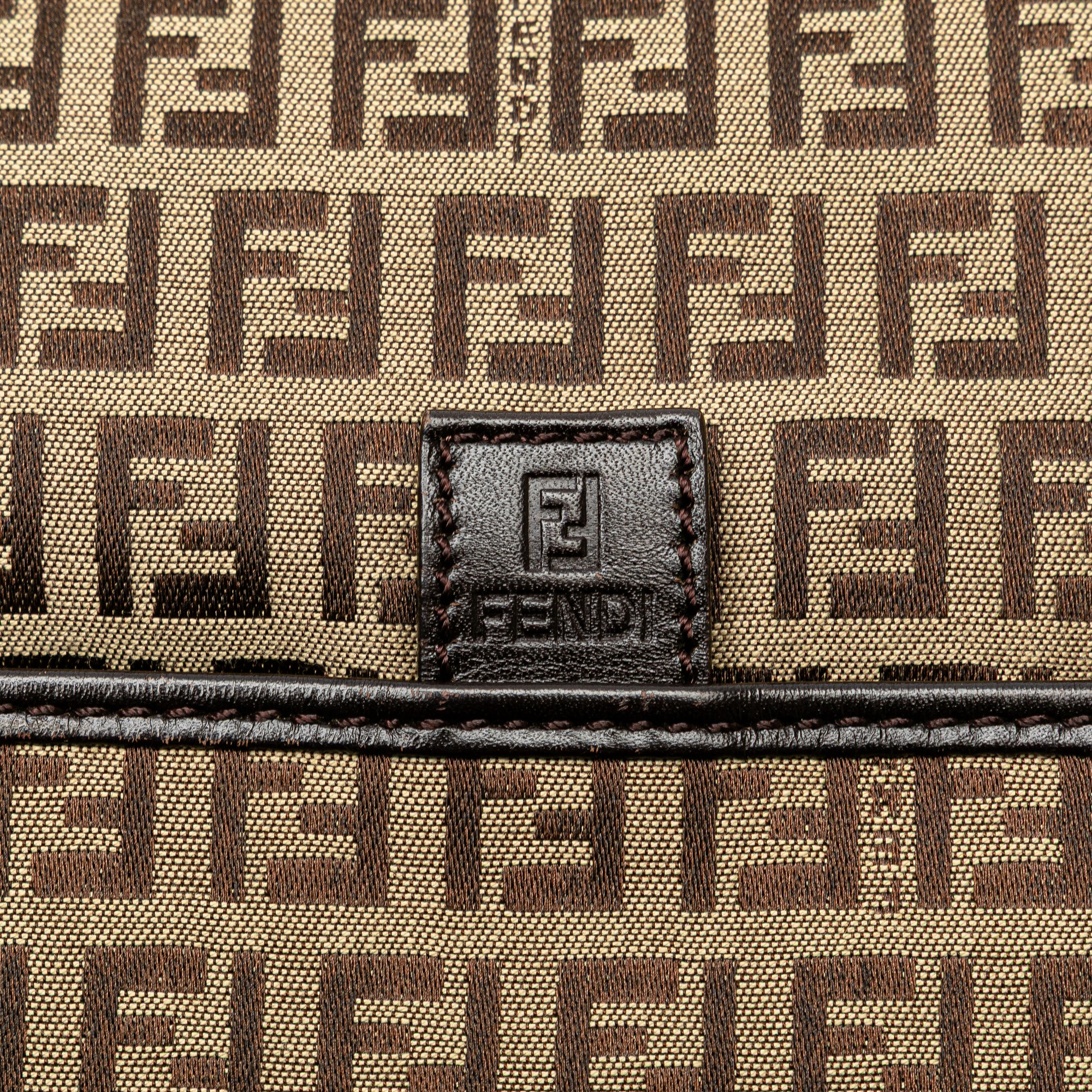 Fendi | Pre-Owned Zucchino Canvas Crossbody - II | Beige - Image 13