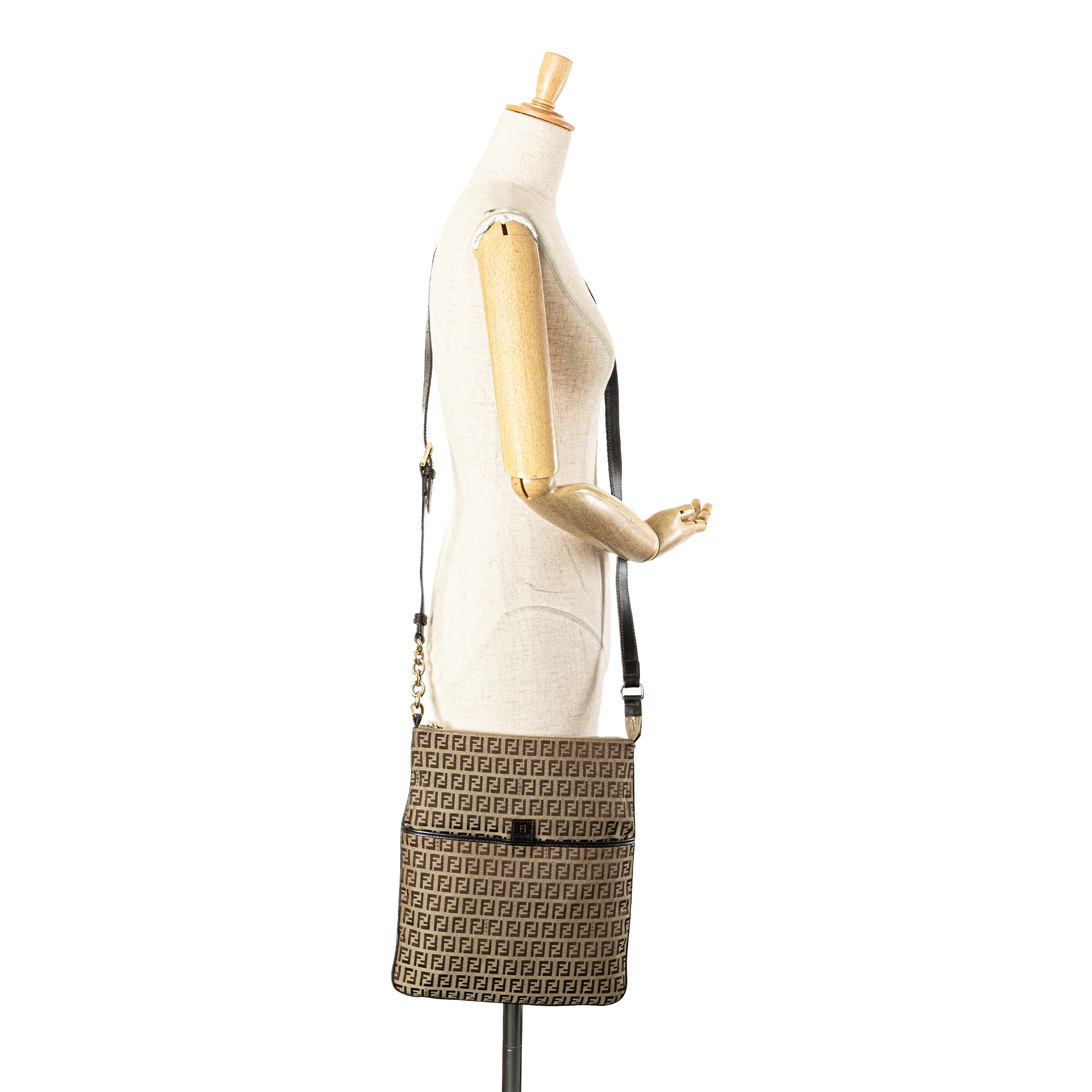 Fendi | Pre-Owned Zucchino Canvas Crossbody - II | Beige - Image 5