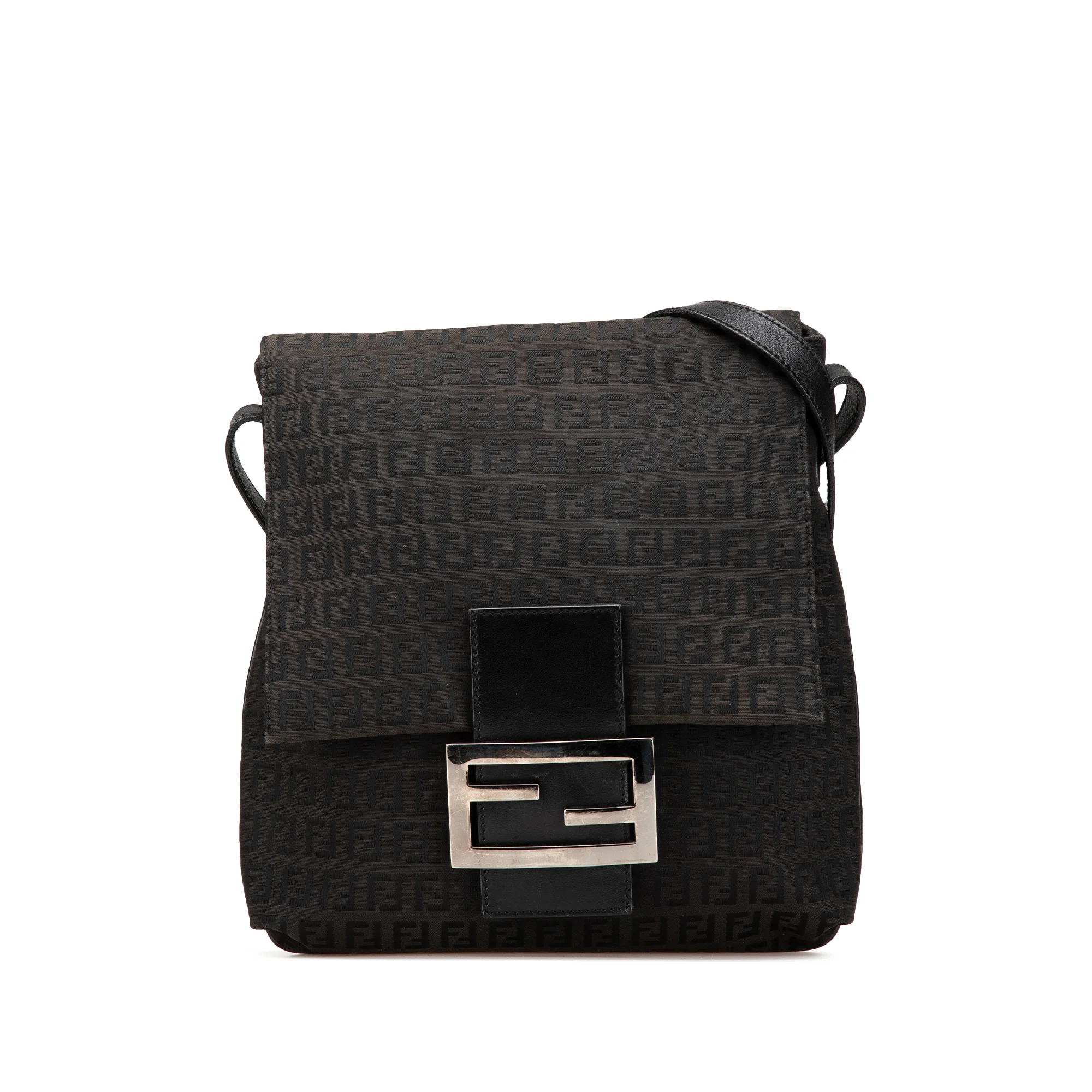 Fendi | Pre-Owned Zucchino Canvas Crossbody - II | Black