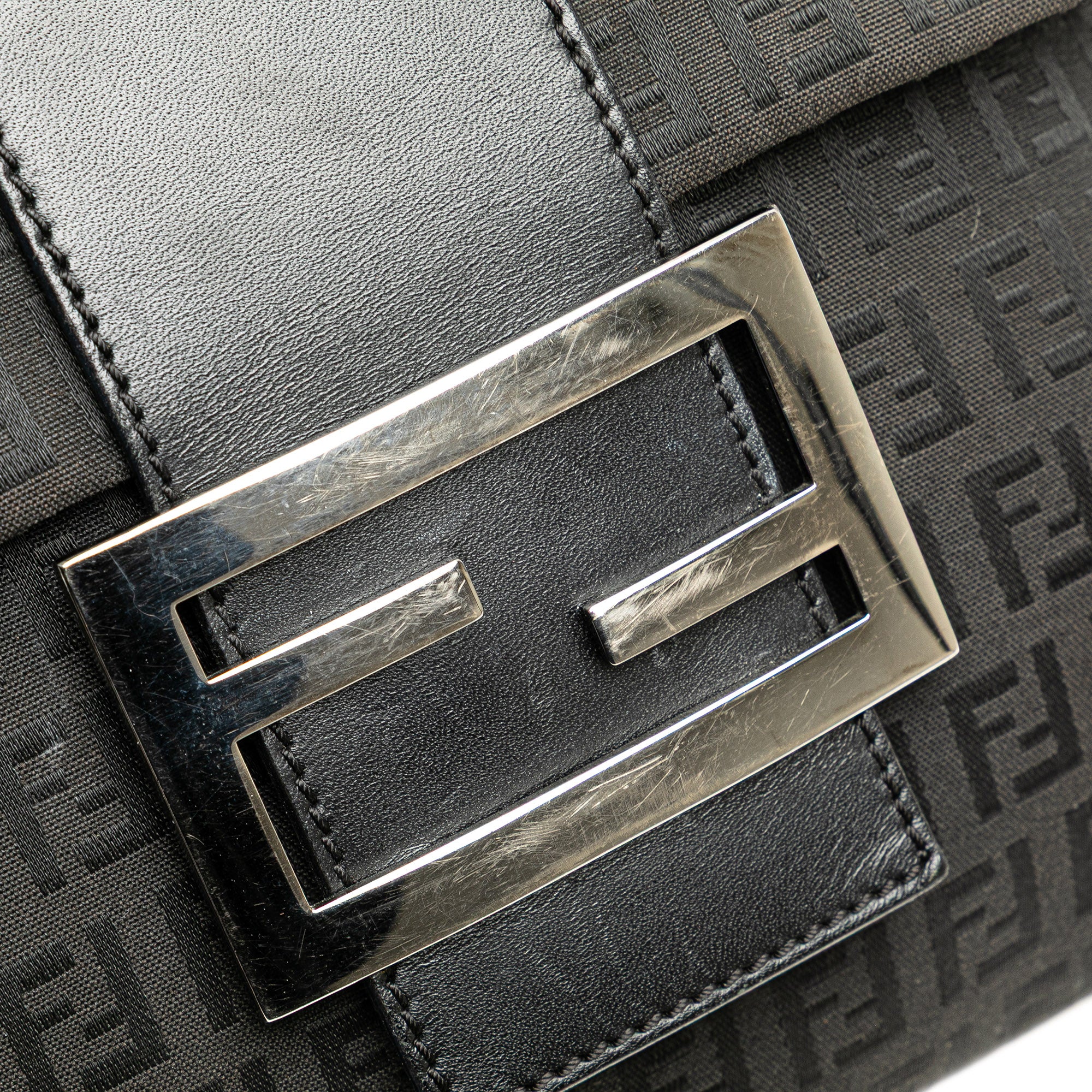 Fendi | Pre-Owned Zucchino Canvas Crossbody - II | Black - Image 2
