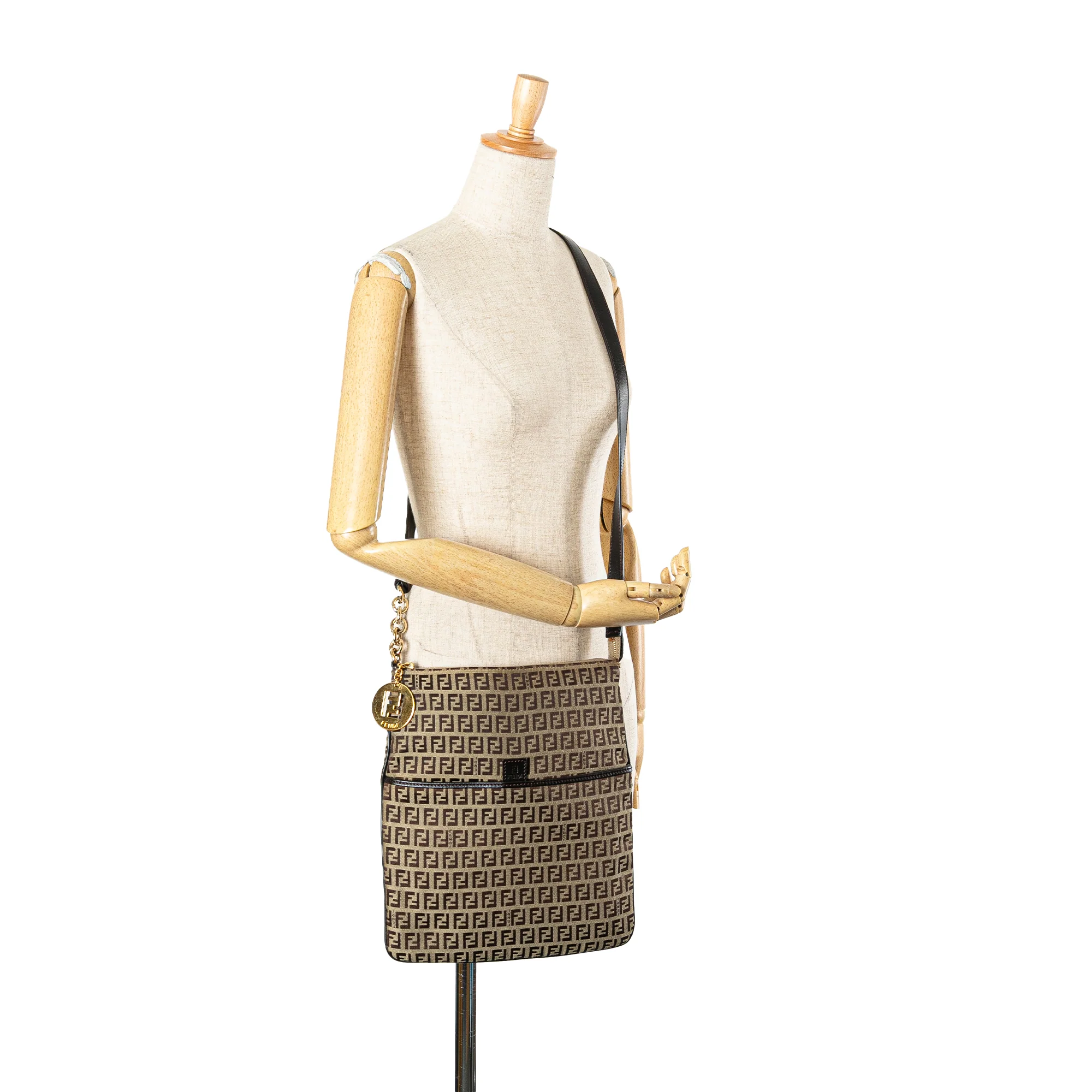 Fendi | Pre-Owned Zucchino Canvas Crossbody - III | Beige - Image 7