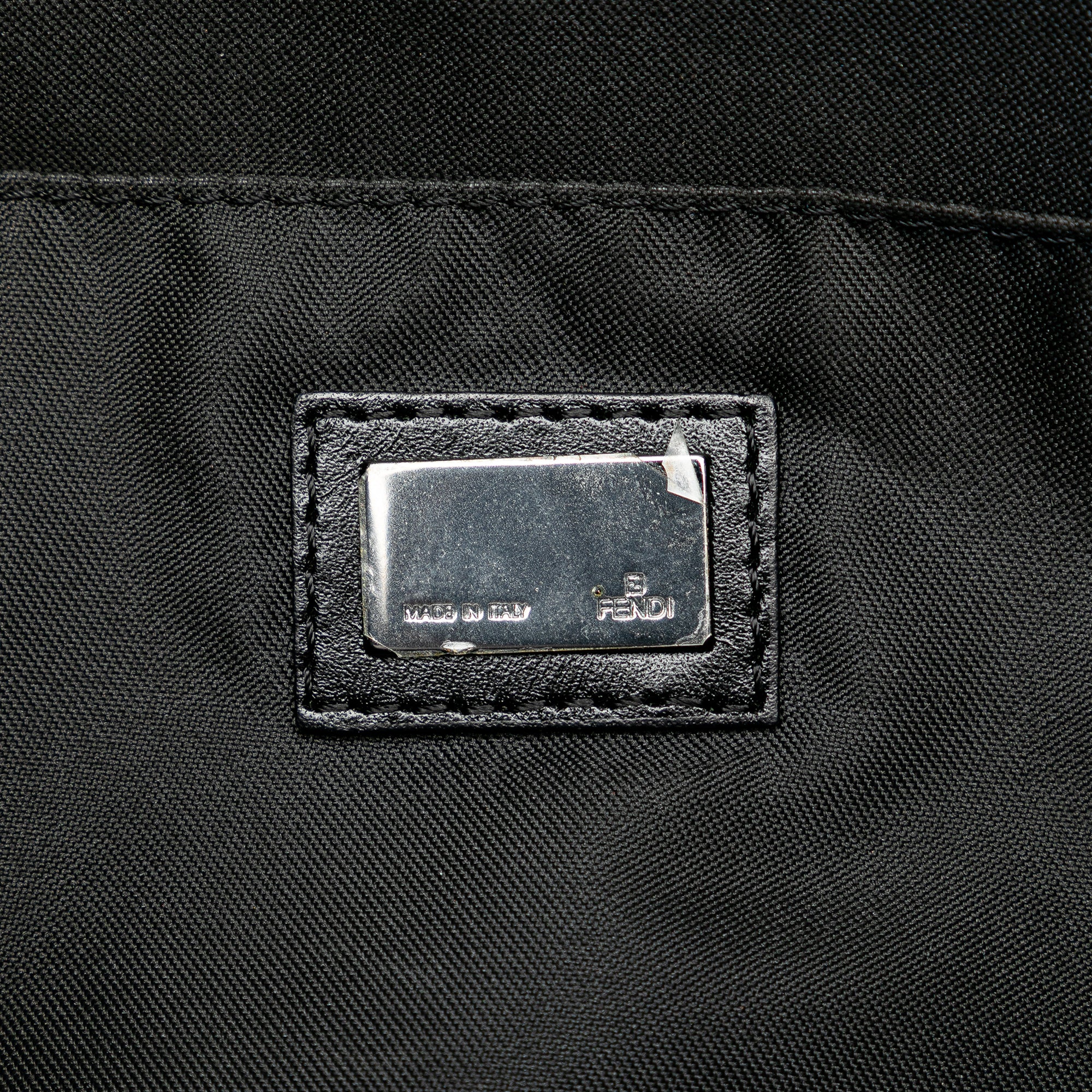 Fendi | Pre-Owned Zucchino Canvas Crossbody - III | Black - Image 5