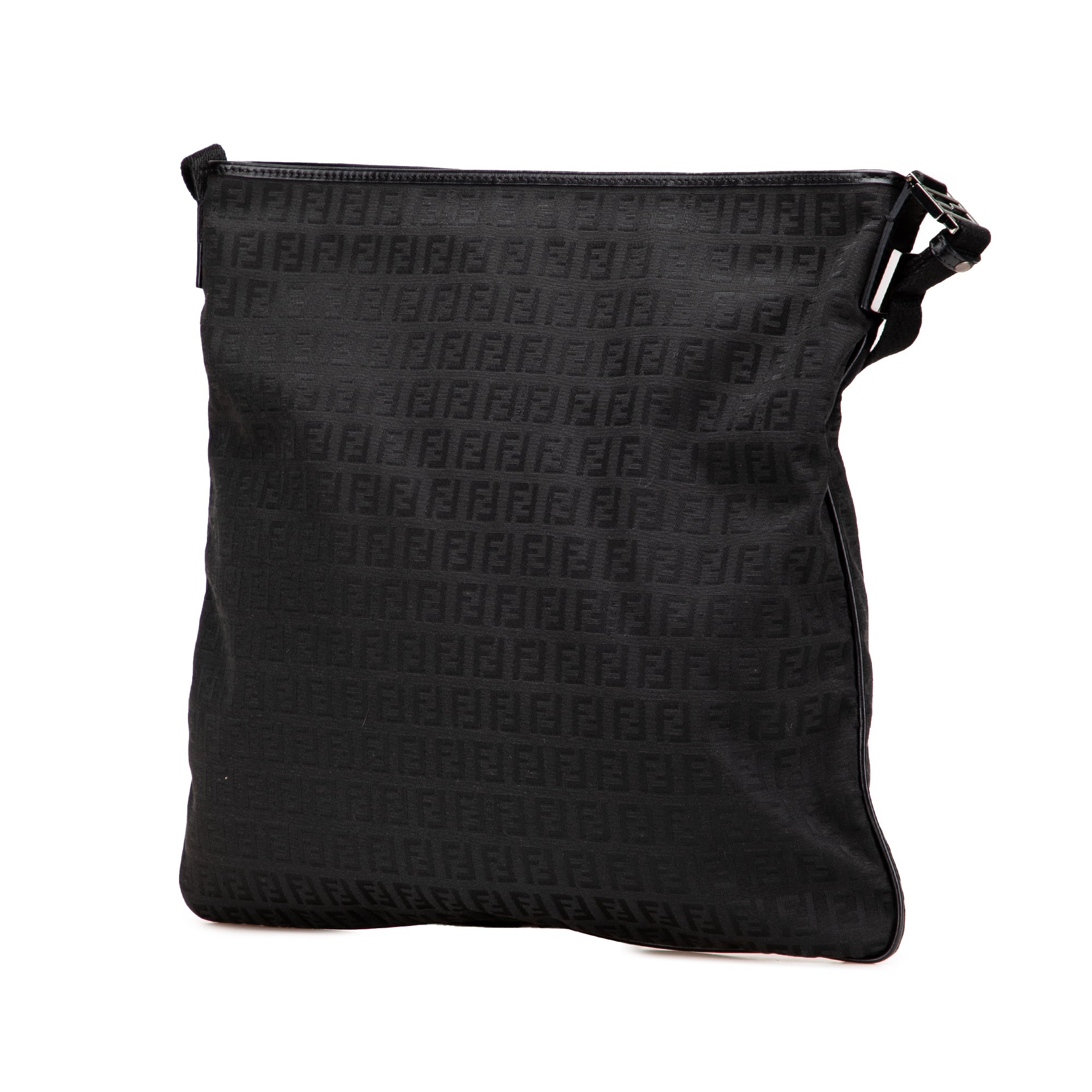 Fendi | Pre-Owned Zucchino Canvas Crossbody - VII | Black - Image 4