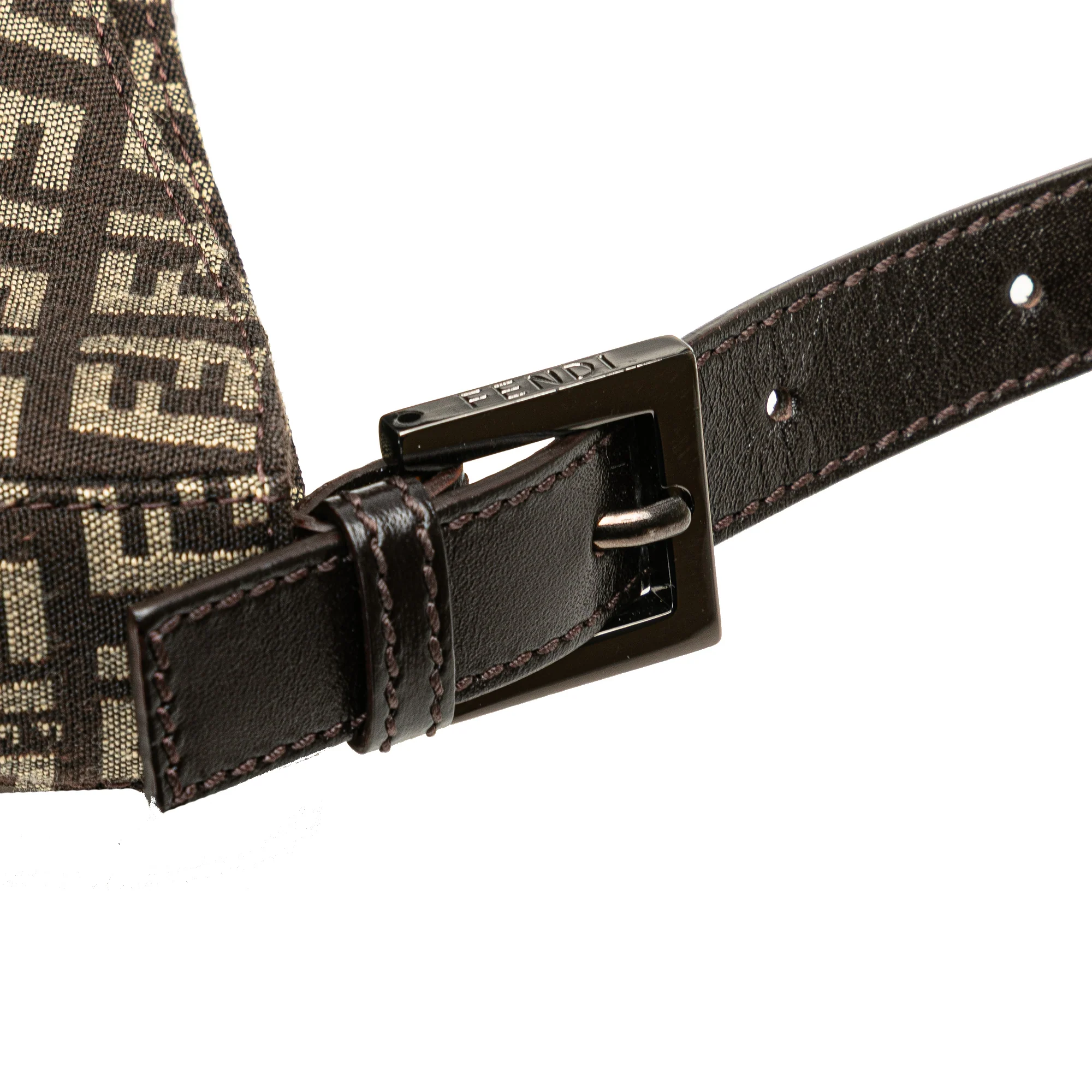Fendi | Pre-Owned Zucchino Canvas Shoulder Bag | Brown/Dark Brown - Image 2