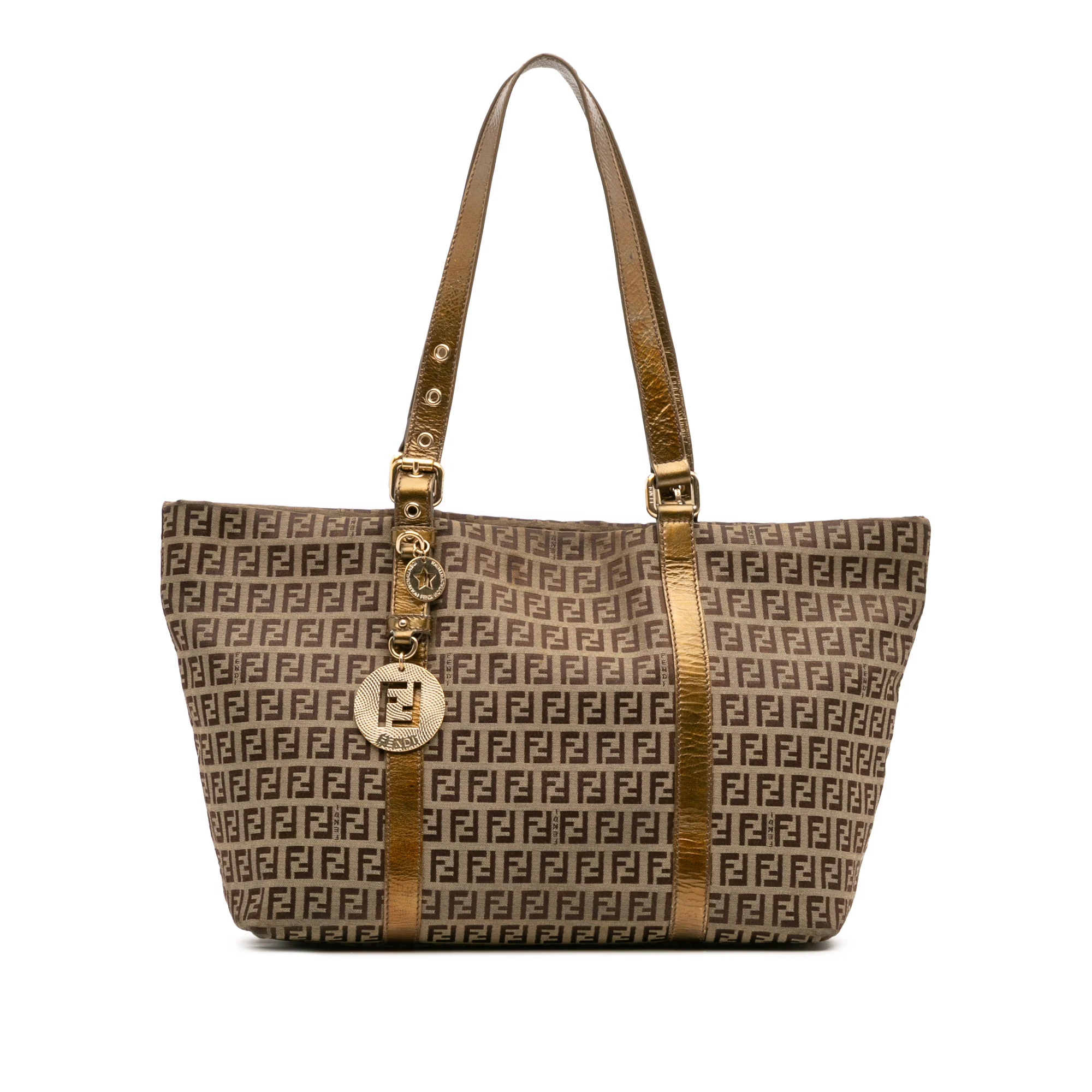 Fendi | Pre-Owned Zucchino Canvas Superstar Tote | Beige