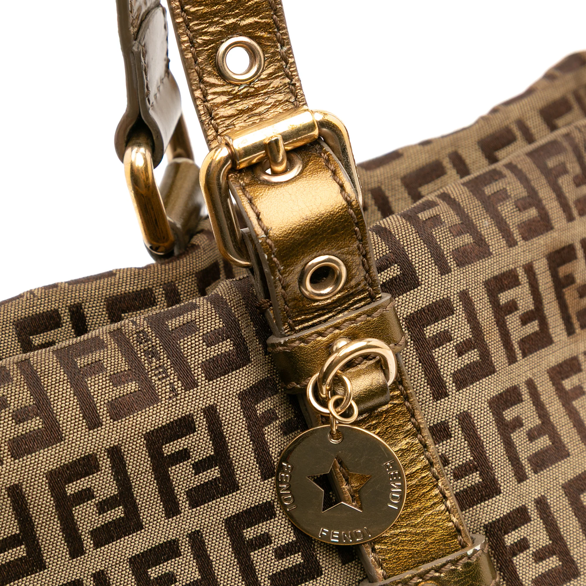 Fendi | Pre-Owned Zucchino Canvas Superstar Tote | Beige - Image 3