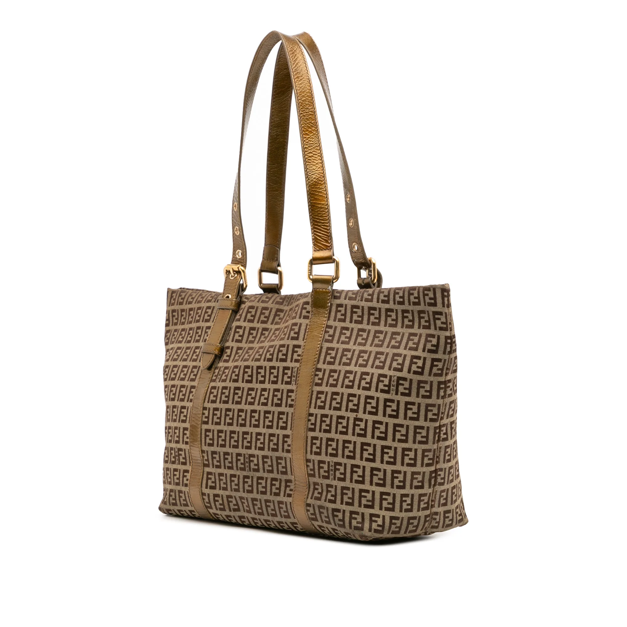 Fendi | Pre-Owned Zucchino Canvas Superstar Tote | Beige - Image 6
