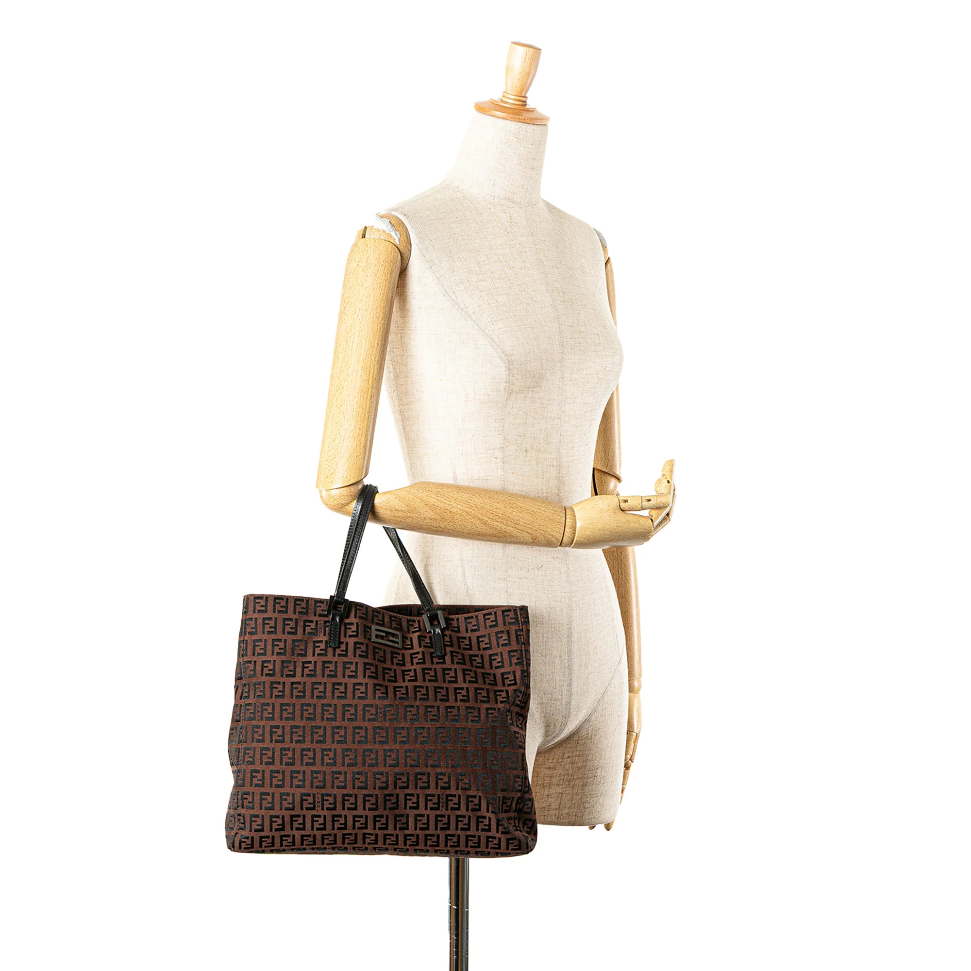 Fendi | Pre-Owned Zucchino Canvas Tote | Brown - Image 5