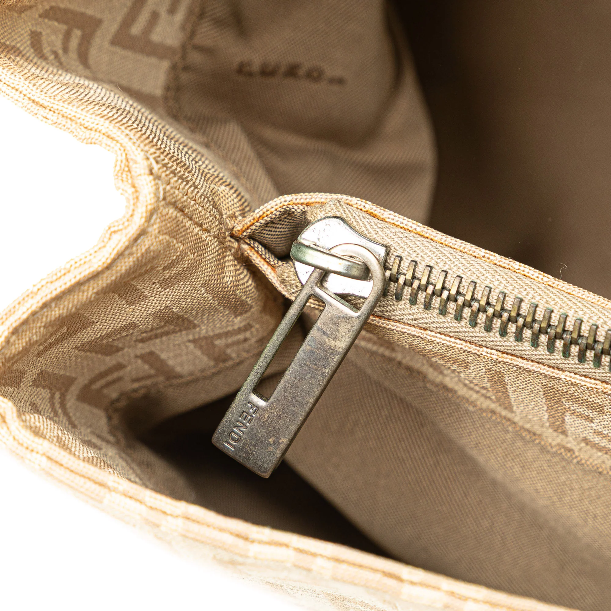 Fendi | Pre-Owned Zucchino Canvas Tote - I | Brown/Light Beige - Image 9