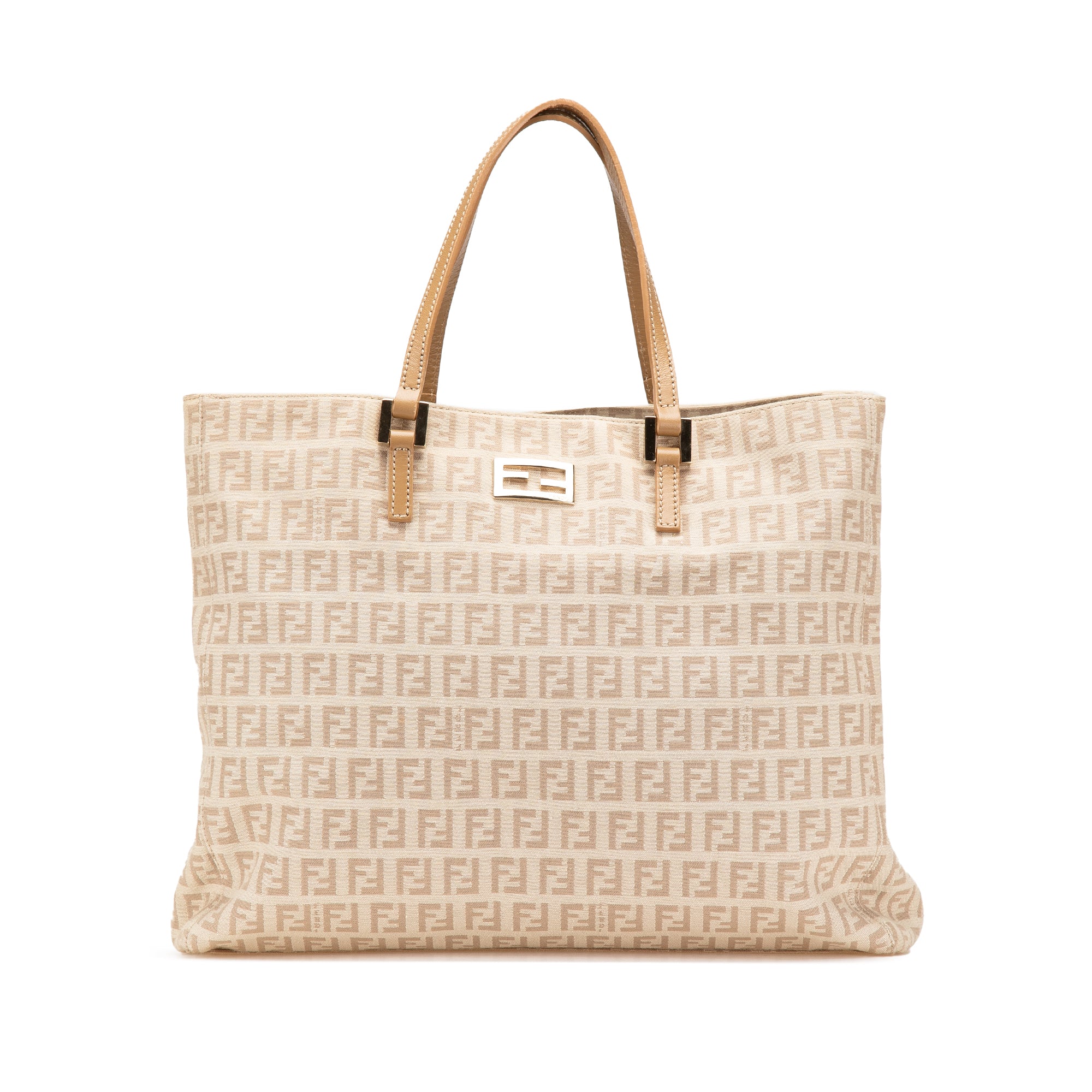 Fendi | Pre-Owned Zucchino Canvas Tote - III | Brown/Light Beige