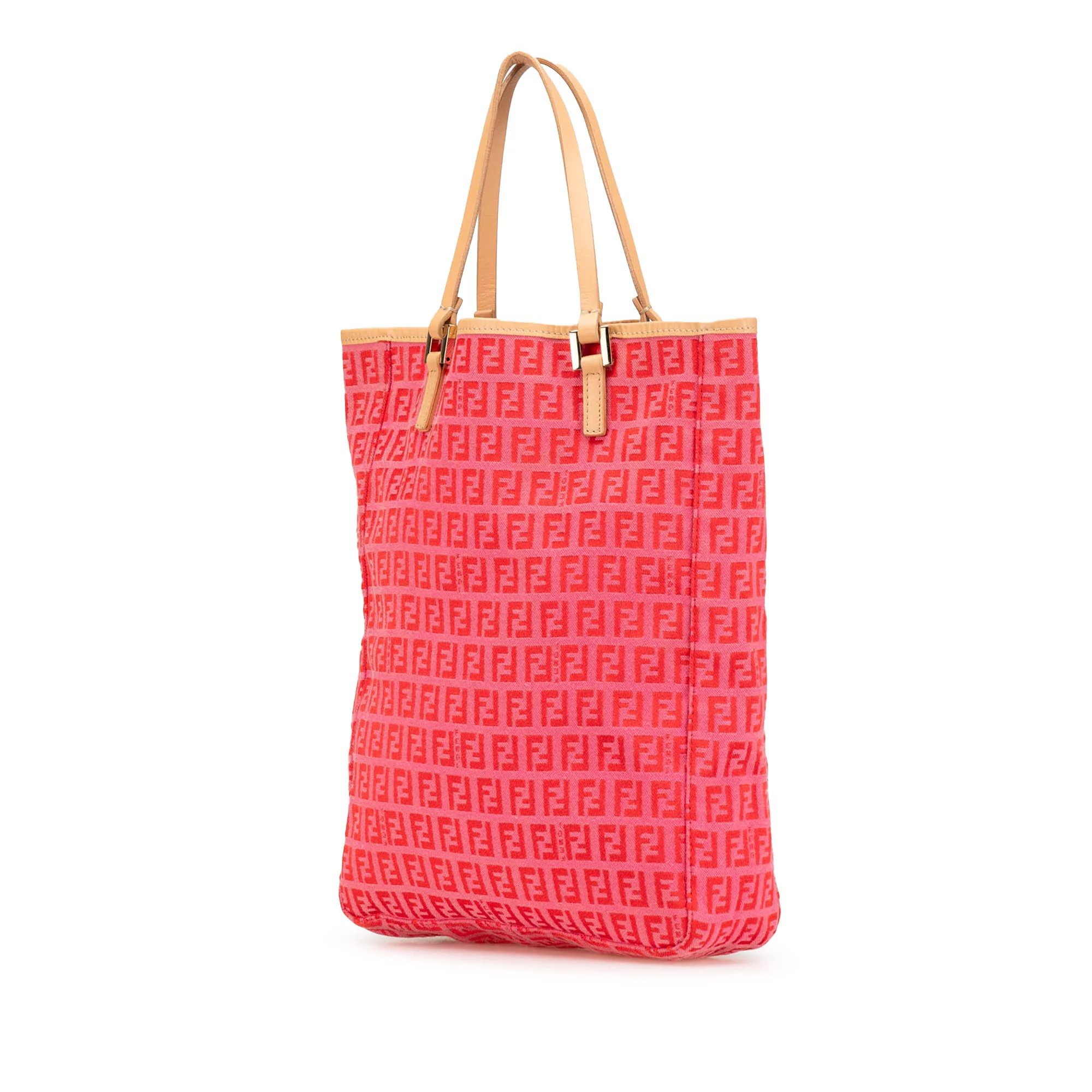 Fendi | Pre-Owned Zucchino Canvas Tote | Pink/Dark Pink - Image 5