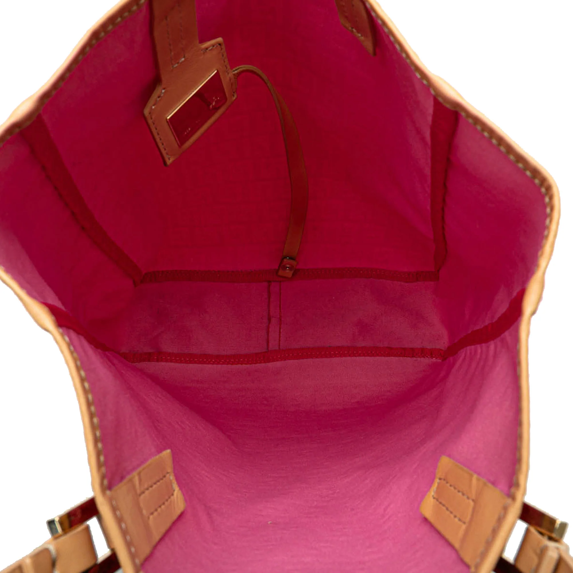 Fendi | Pre-Owned Zucchino Canvas Tote | Pink/Dark Pink - Image 7