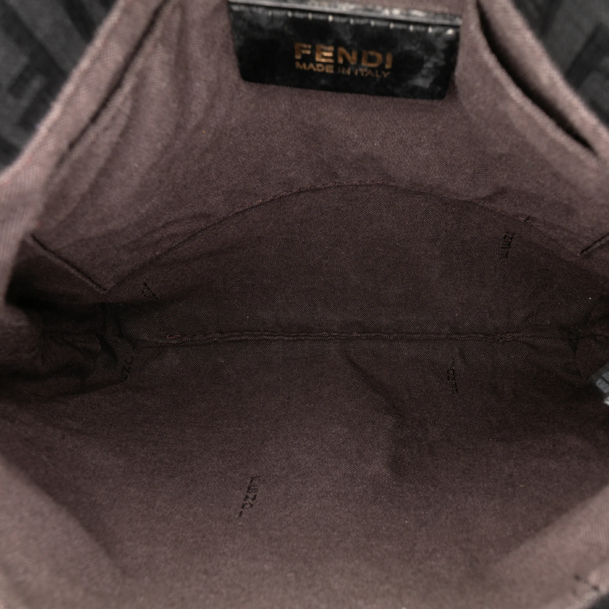 Fendi | Pre-Owned Zucchino Spalmati Crossbody | Black - Image 5