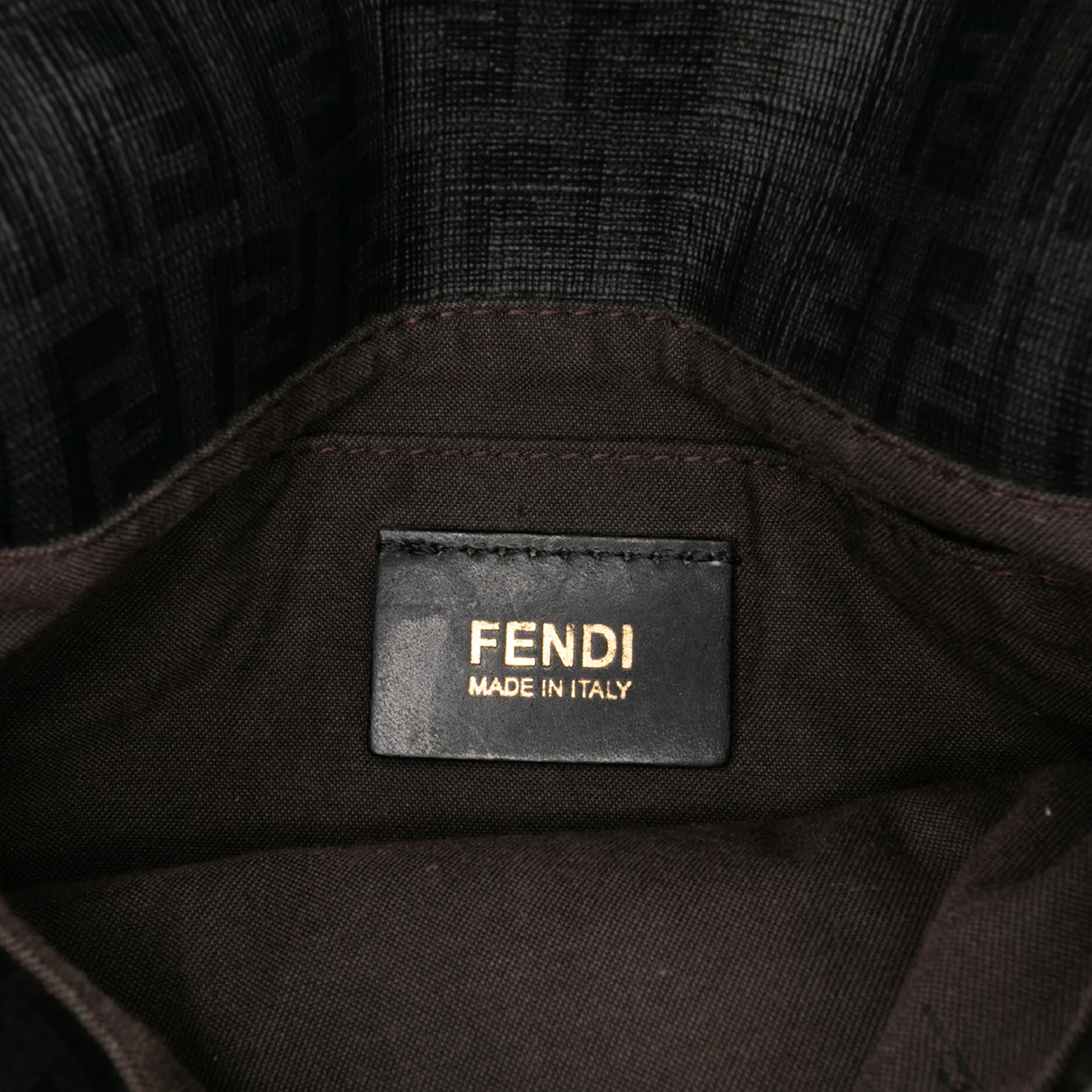 Fendi | Pre-Owned Zucchino Spalmati Crossbody | Black - Image 6