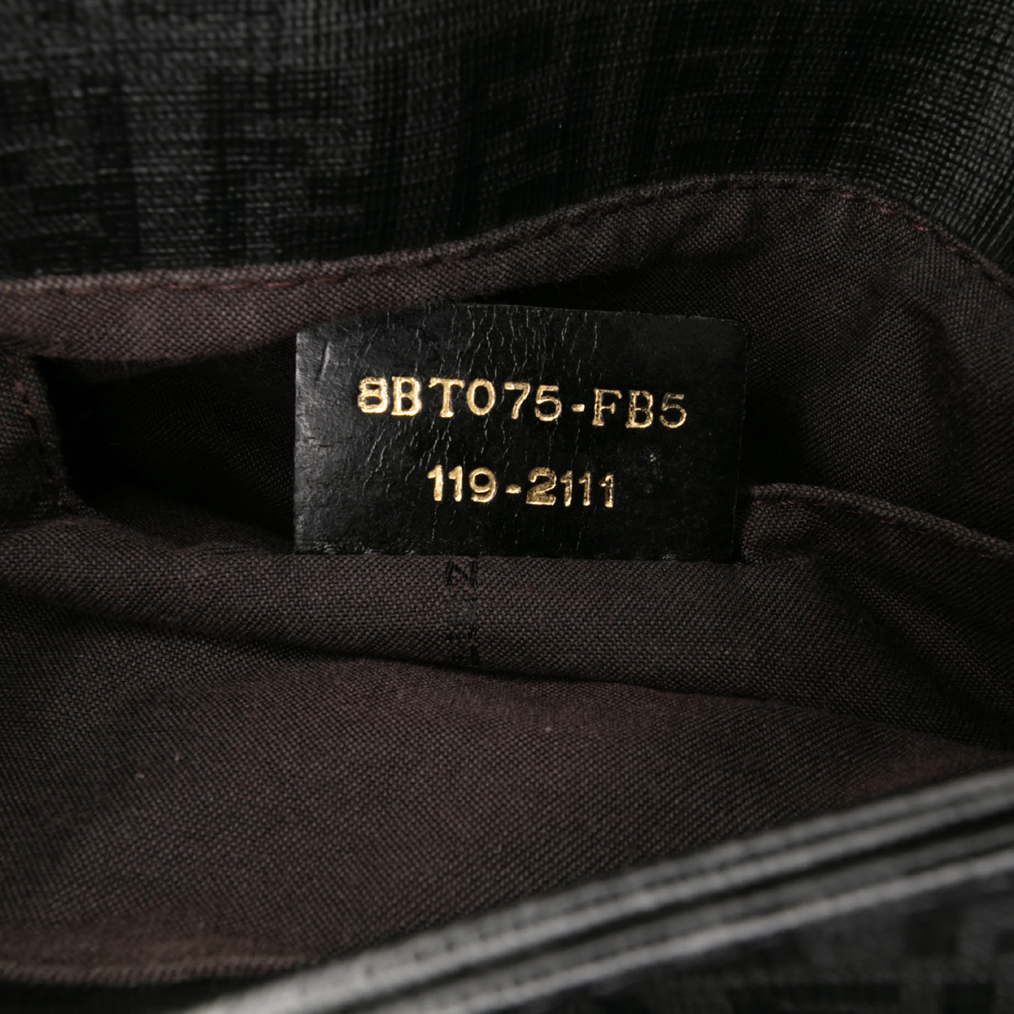 Fendi | Pre-Owned Zucchino Spalmati Crossbody | Black - Image 7