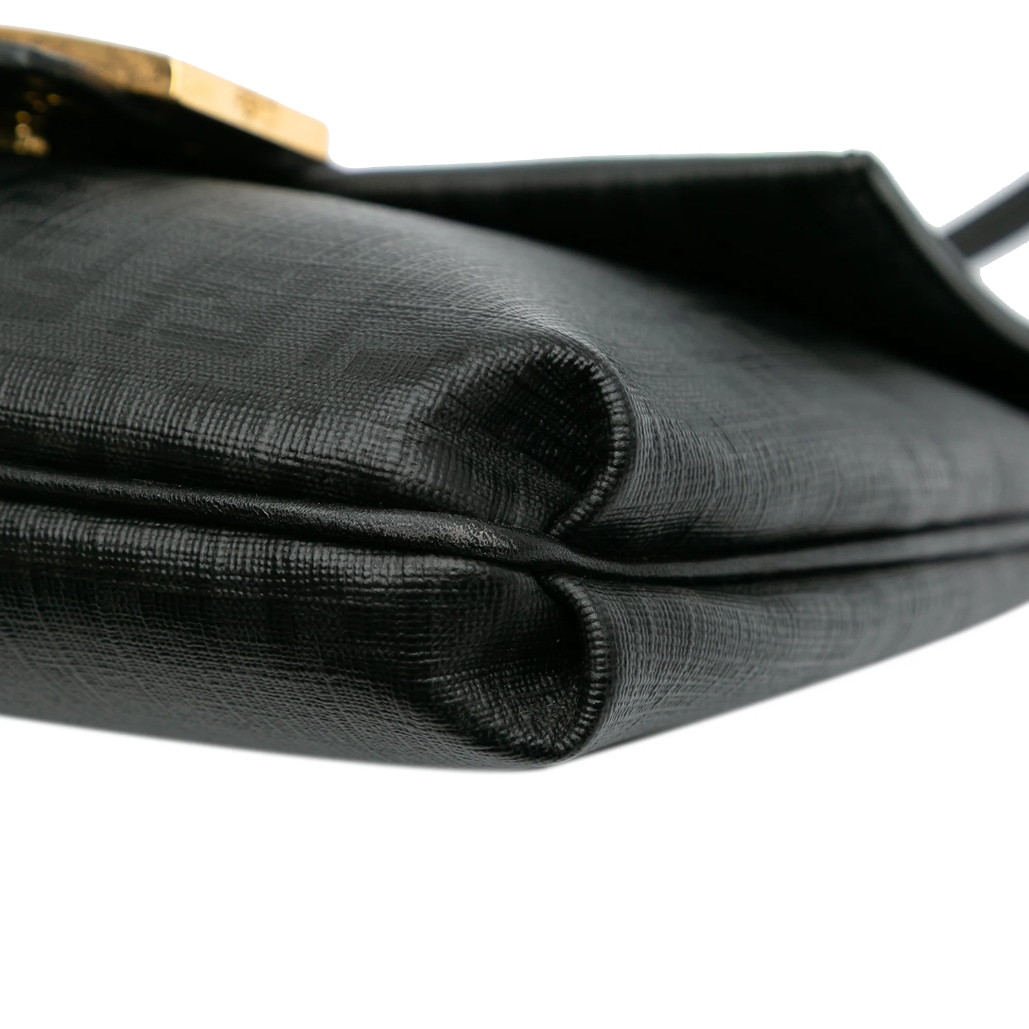 Fendi | Pre-Owned Zucchino Spalmati Crossbody | Black - Image 8