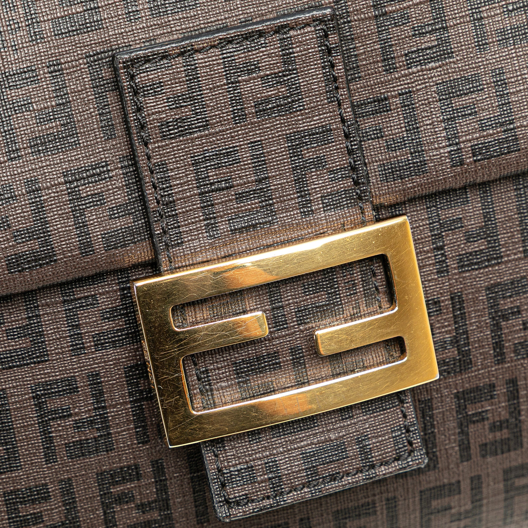 Fendi | Pre-Owned Zucchino Spalmati Crossbody | Brown - Image 13