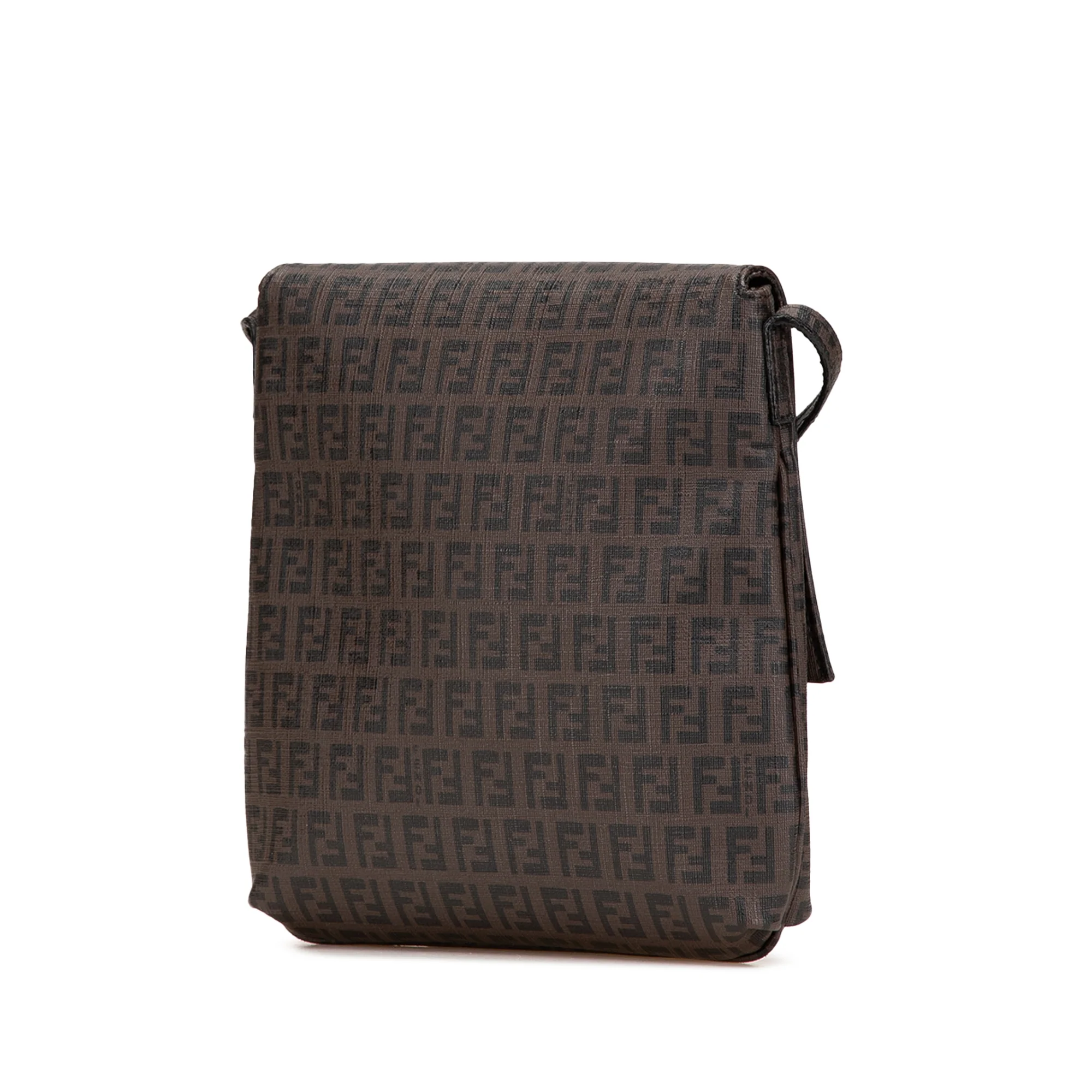 Fendi | Pre-Owned Zucchino Spalmati Crossbody | Brown - Image 6