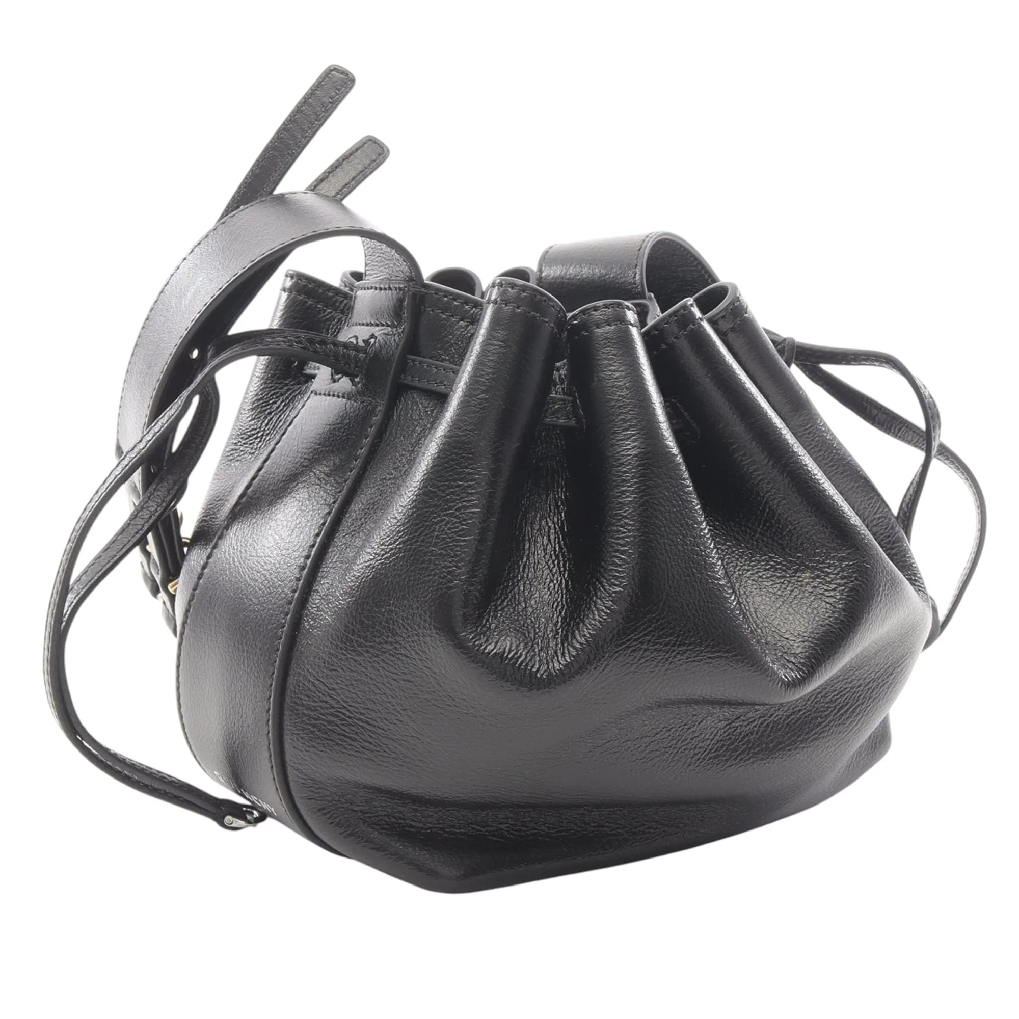Givenchy | Pre-Owned Small Leather Pumpkin Bucket Bag | Black