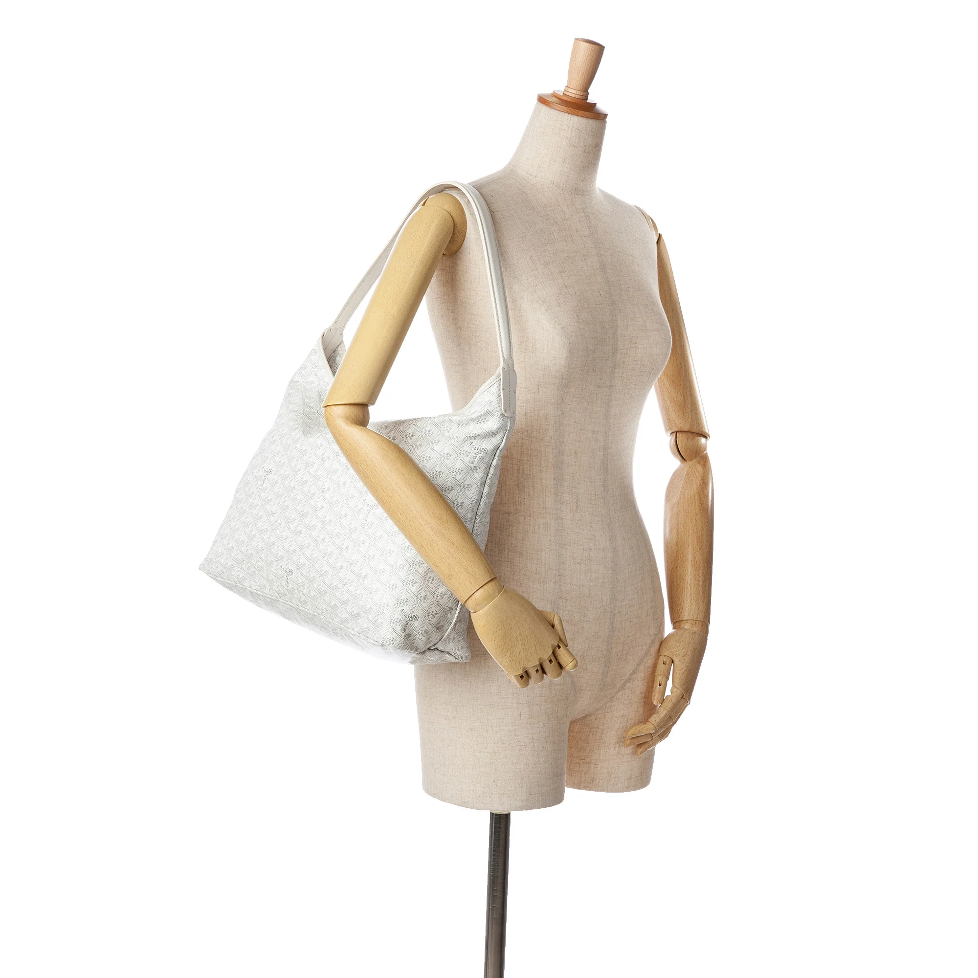 Goyard | Pre-Owned Goyardine Boheme Hobo - I | White - Image 8