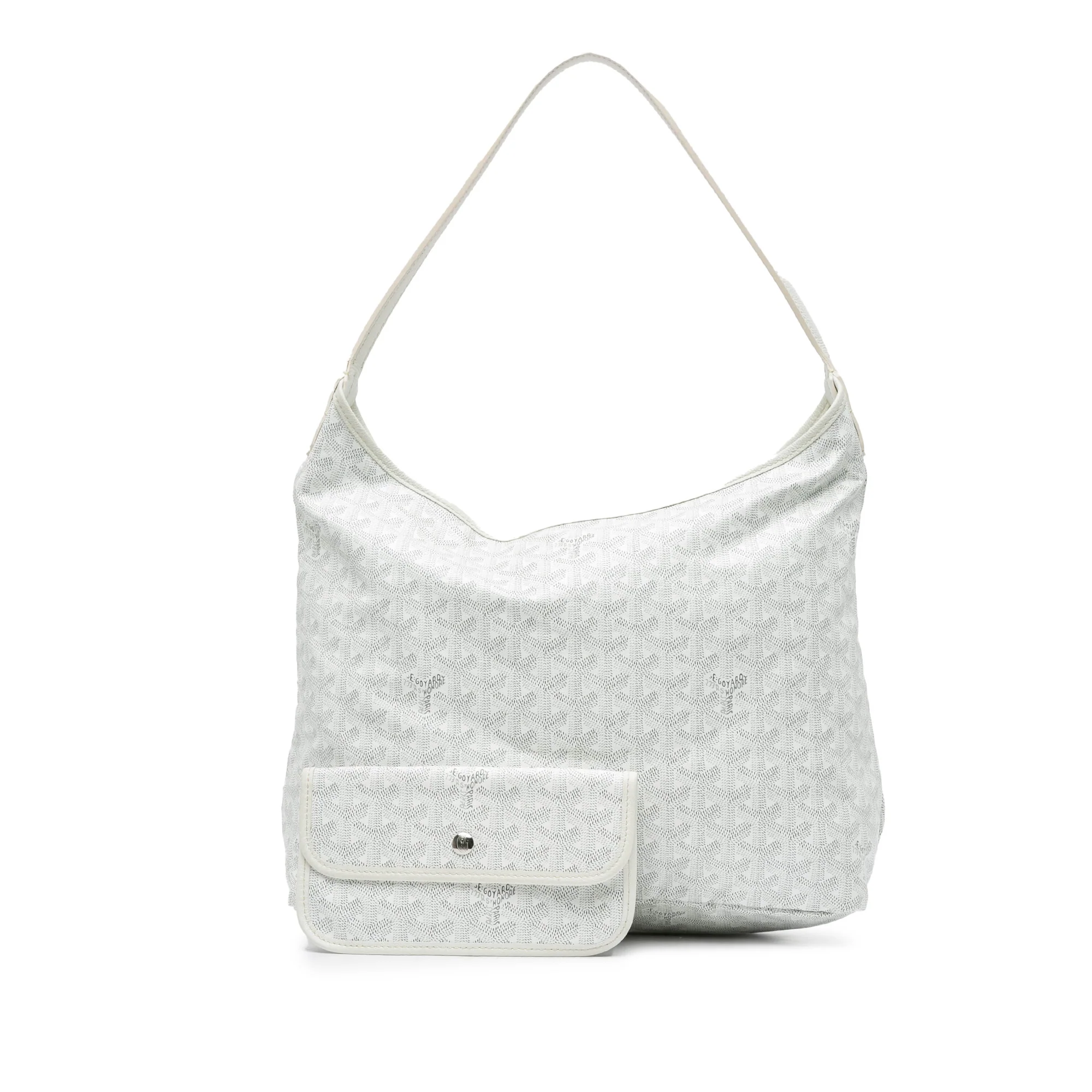 Goyard | Pre-Owned Goyardine Boheme Hobo - I | White - Image 9