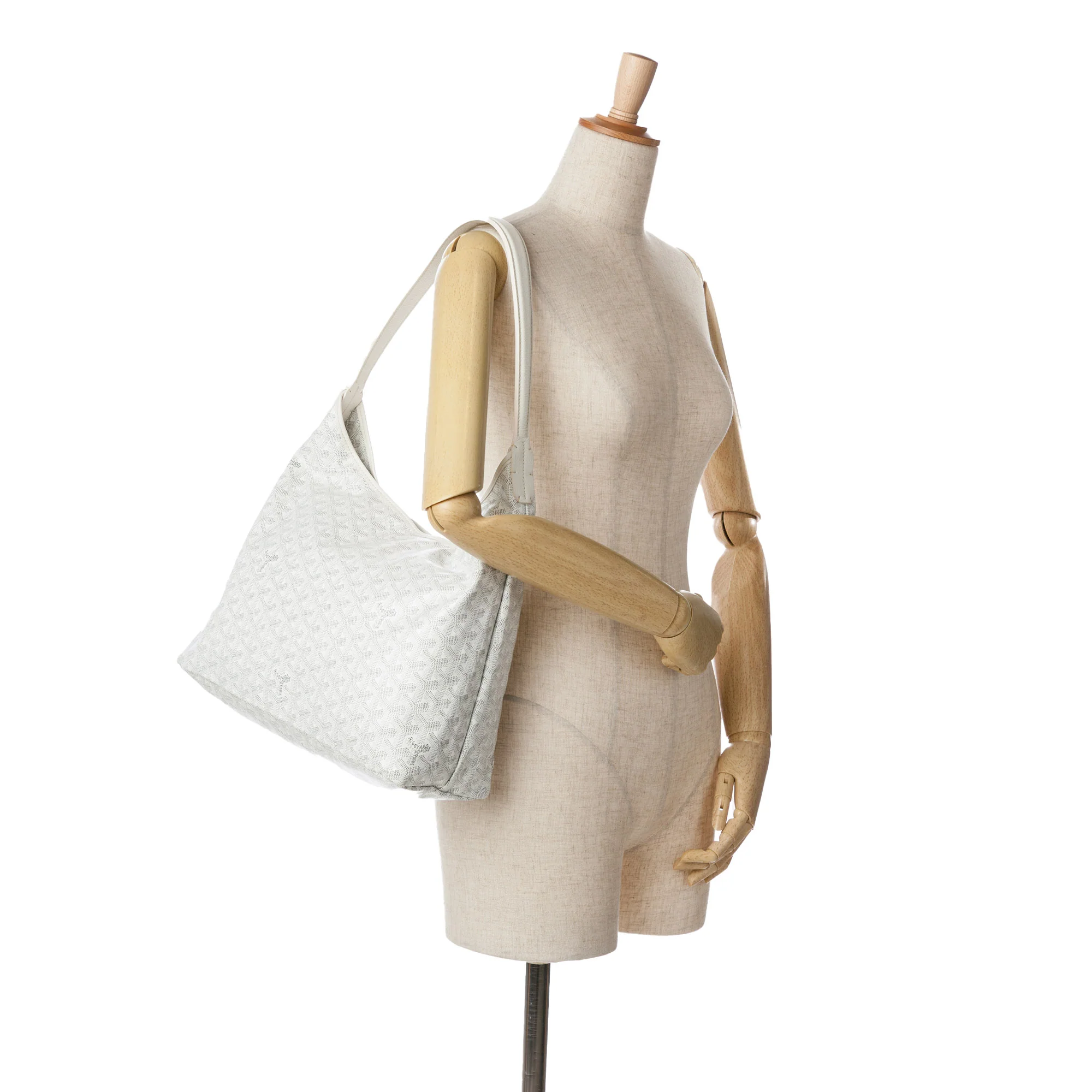 Goyard | Pre-Owned Goyardine Boheme Hobo - III | White - Image 3