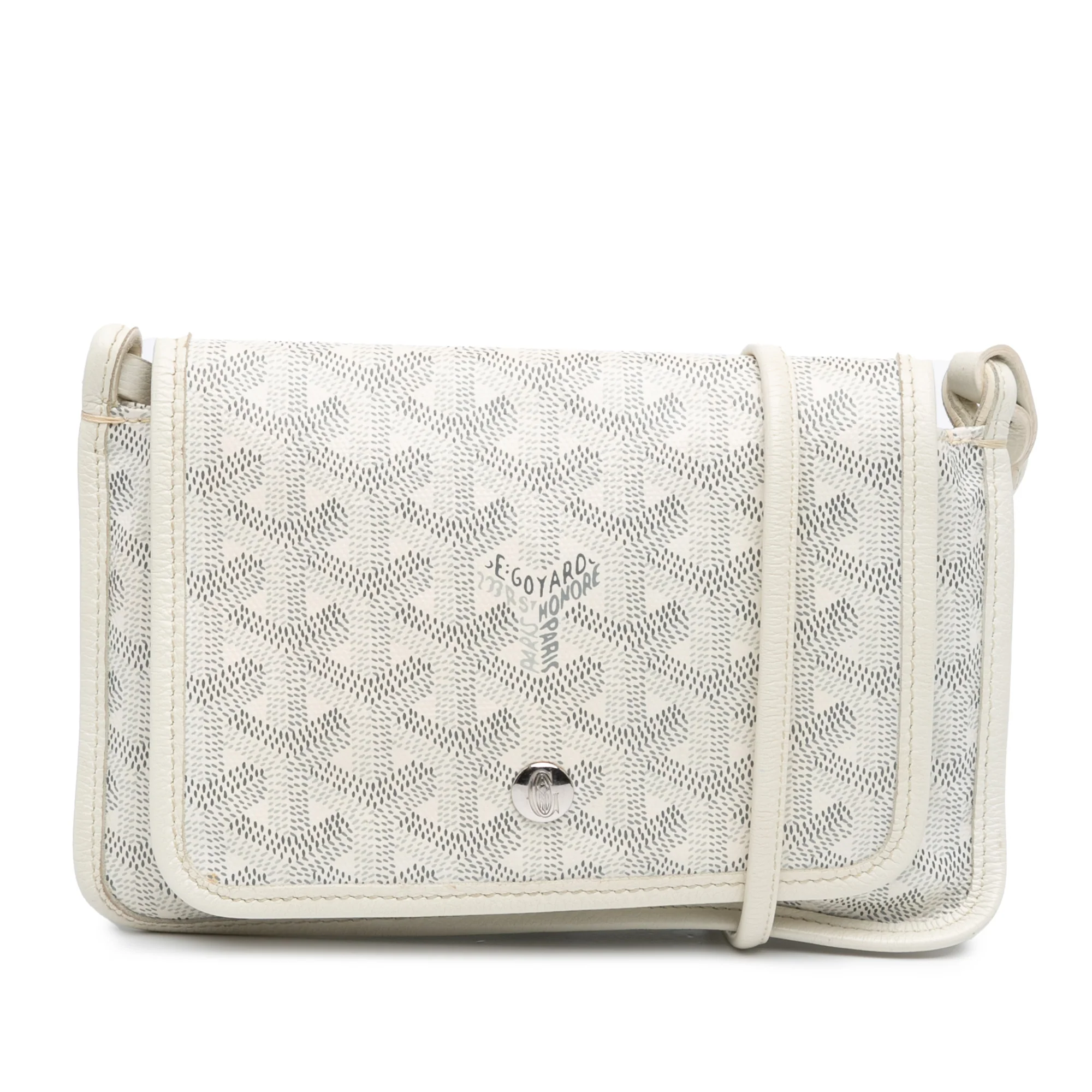 Goyard | Pre-Owned Goyardine Plumet Pocket Wallet - I | White
