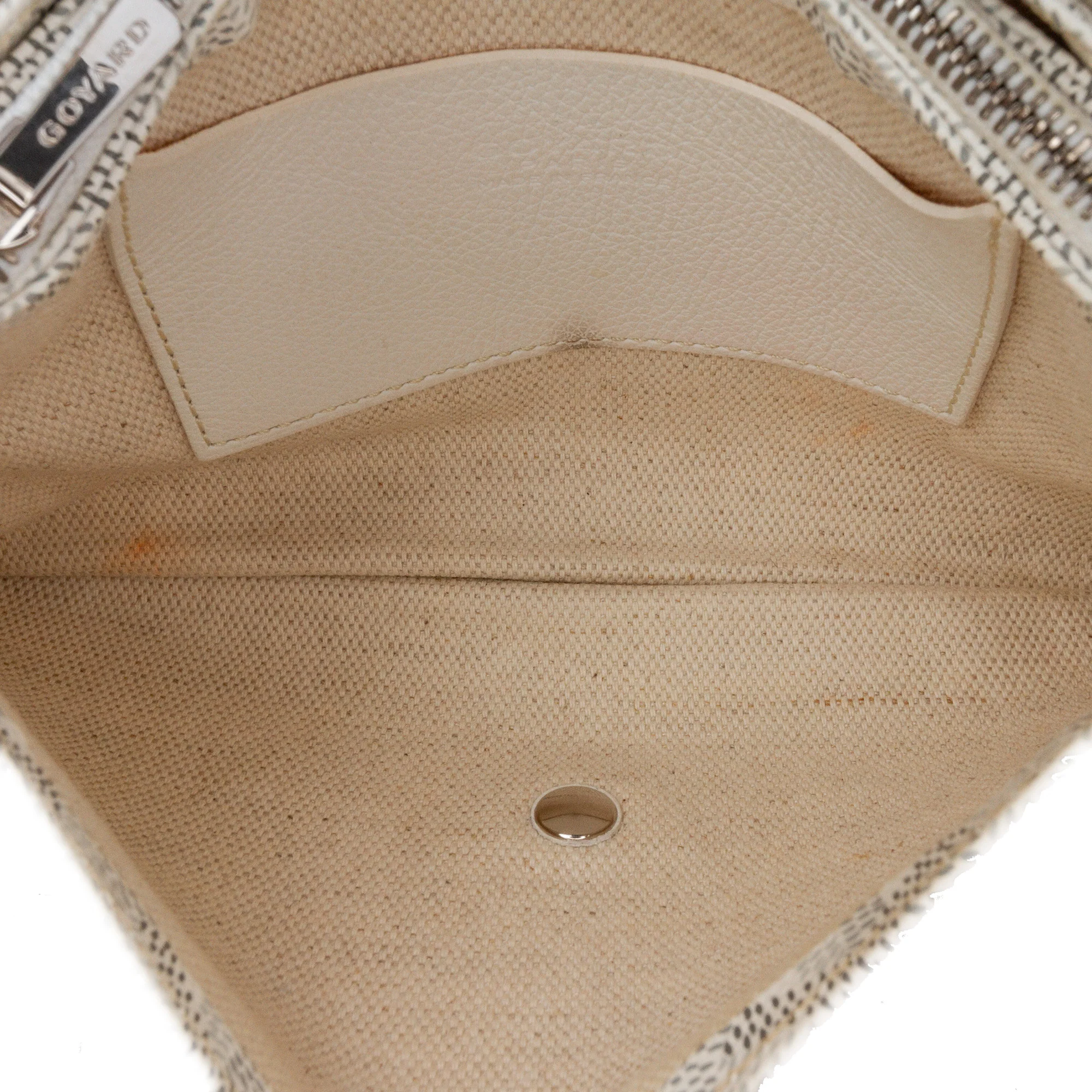 Goyard | Pre-Owned Goyardine Plumet Pocket Wallet - I | White - Image 5