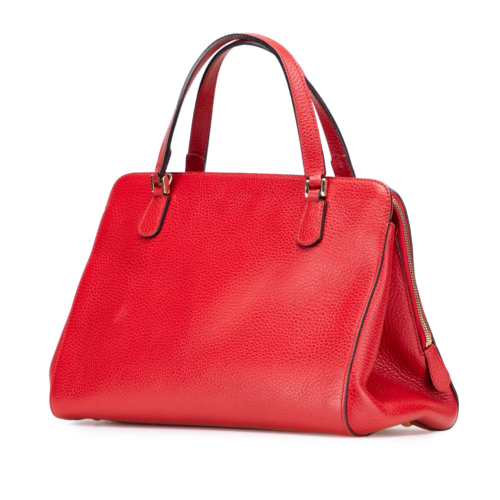 Gucci | Pre-Owned Calfskin Swing Top Handle Satchel | Red - Image 7