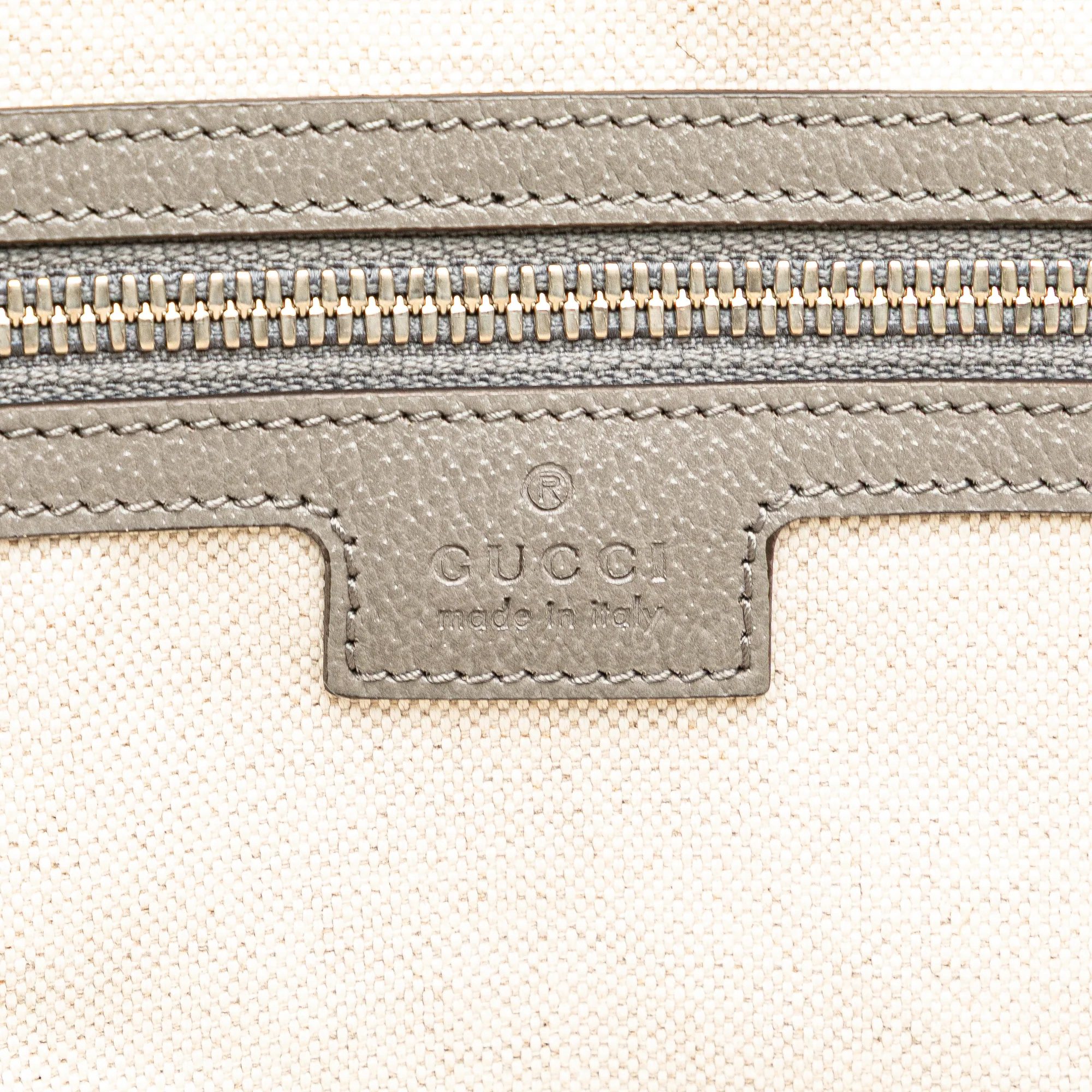 Gucci | Pre-Owned Canvas Embossed Logo Tote | White - Image 8