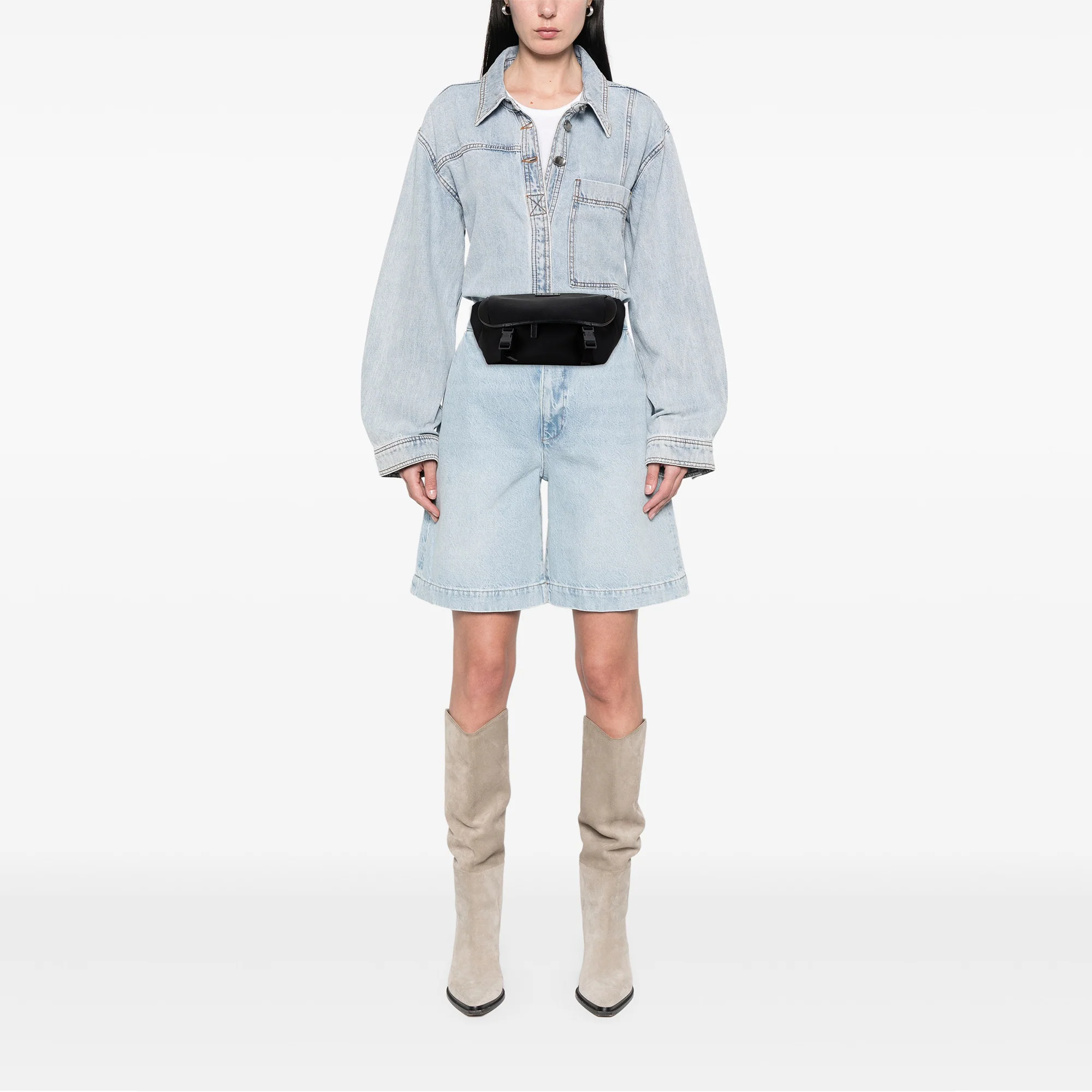 Gucci | Pre-Owned Canvas Techno Web Belt Bag | Black - Image 2