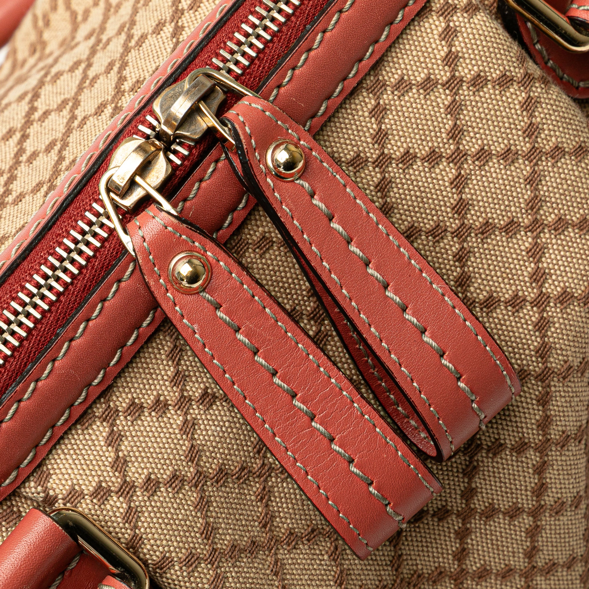 Gucci | Pre-Owned Diamante Canvas Sukey Satchel | Beige - Image 13