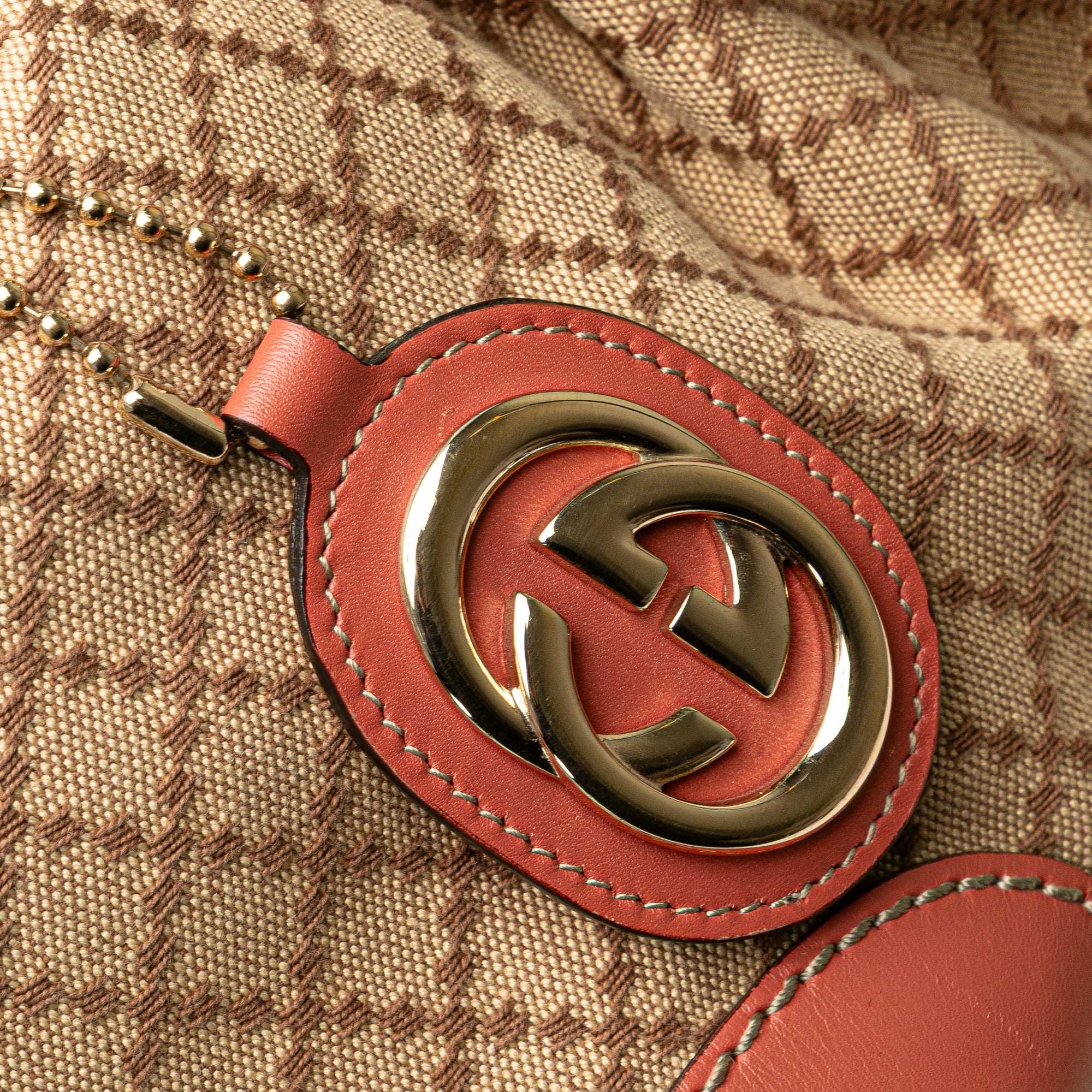 Gucci | Pre-Owned Diamante Canvas Sukey Satchel | Beige - Image 14