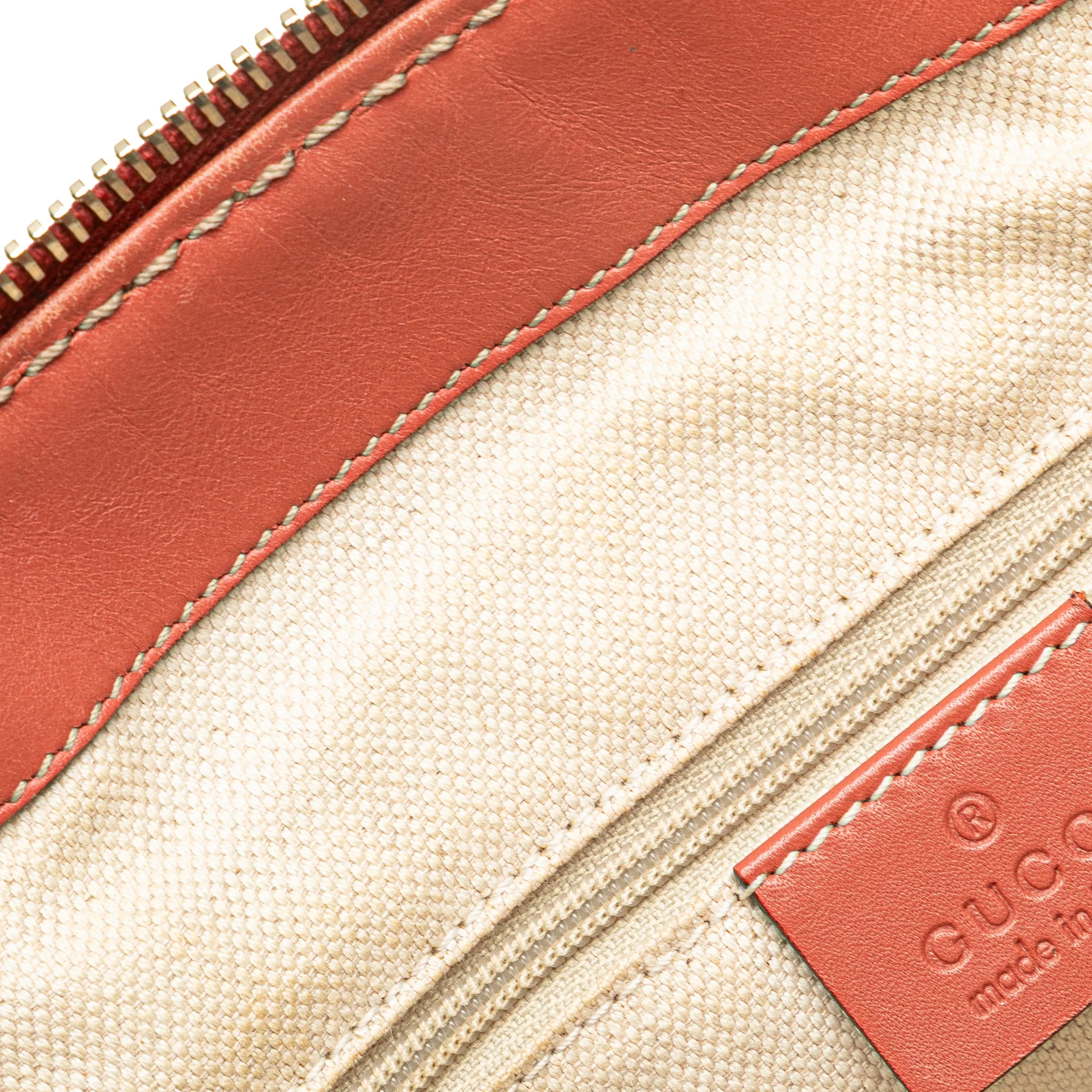 Gucci | Pre-Owned Diamante Canvas Sukey Satchel | Beige - Image 2