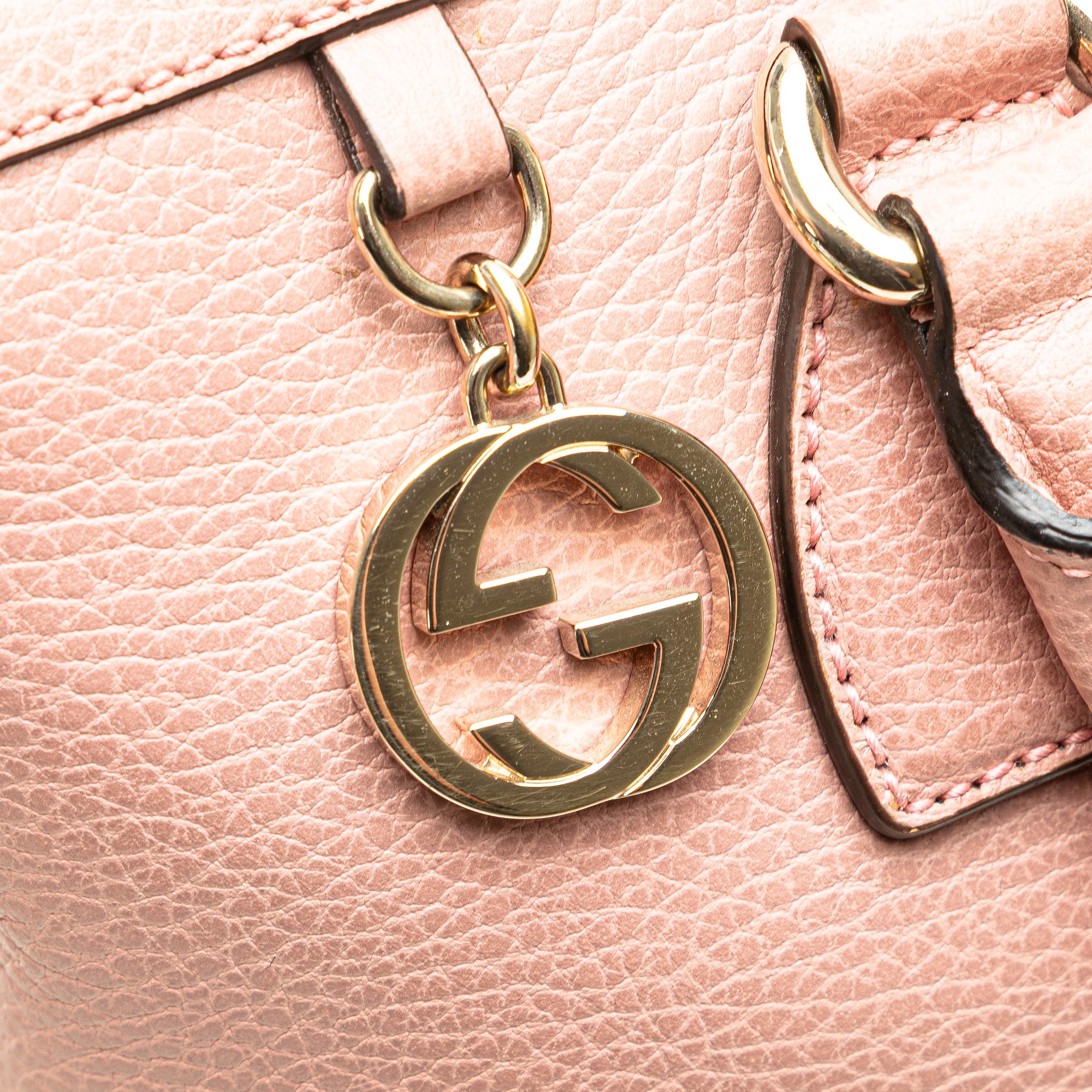 Gucci | Pre-Owned Dollar Calfskin GG Charm Satchel - II | Pink - Image 11