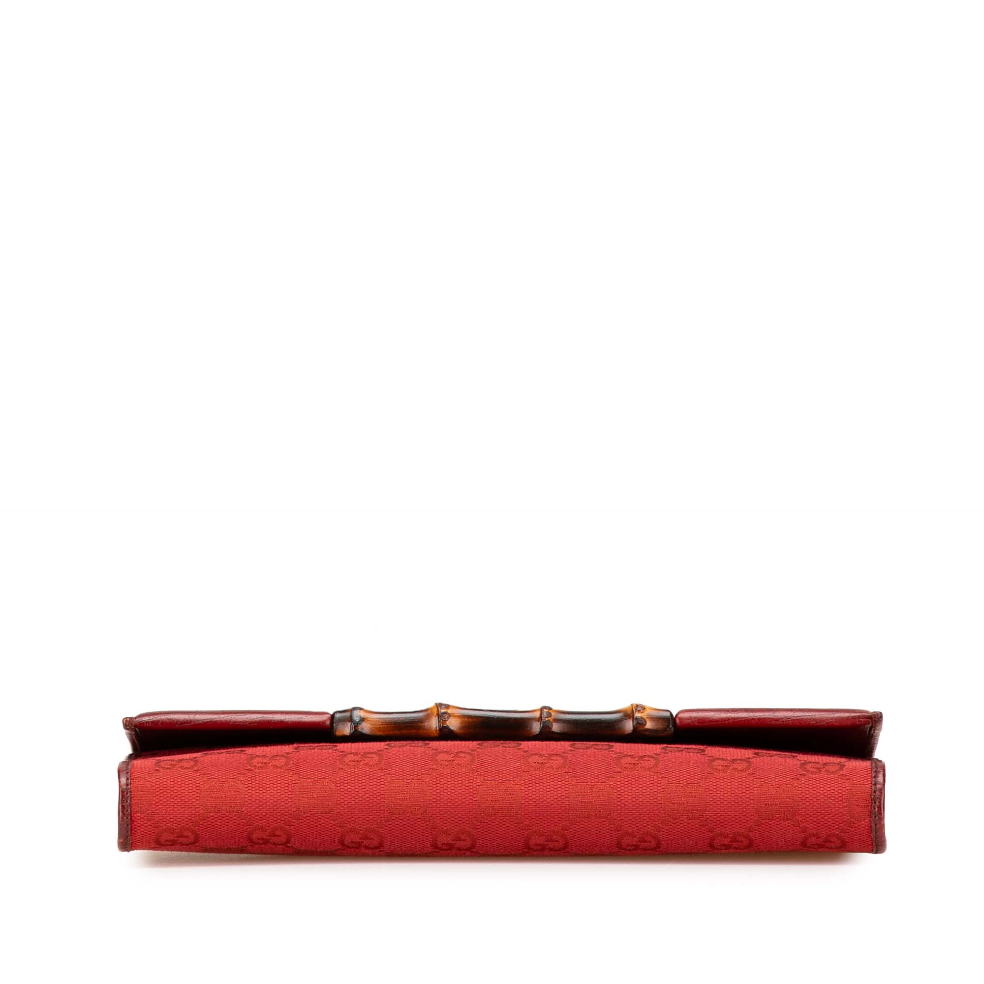 Gucci | Pre-Owned GG Canvas Bamboo Bar Crossbody | Red - Image 5