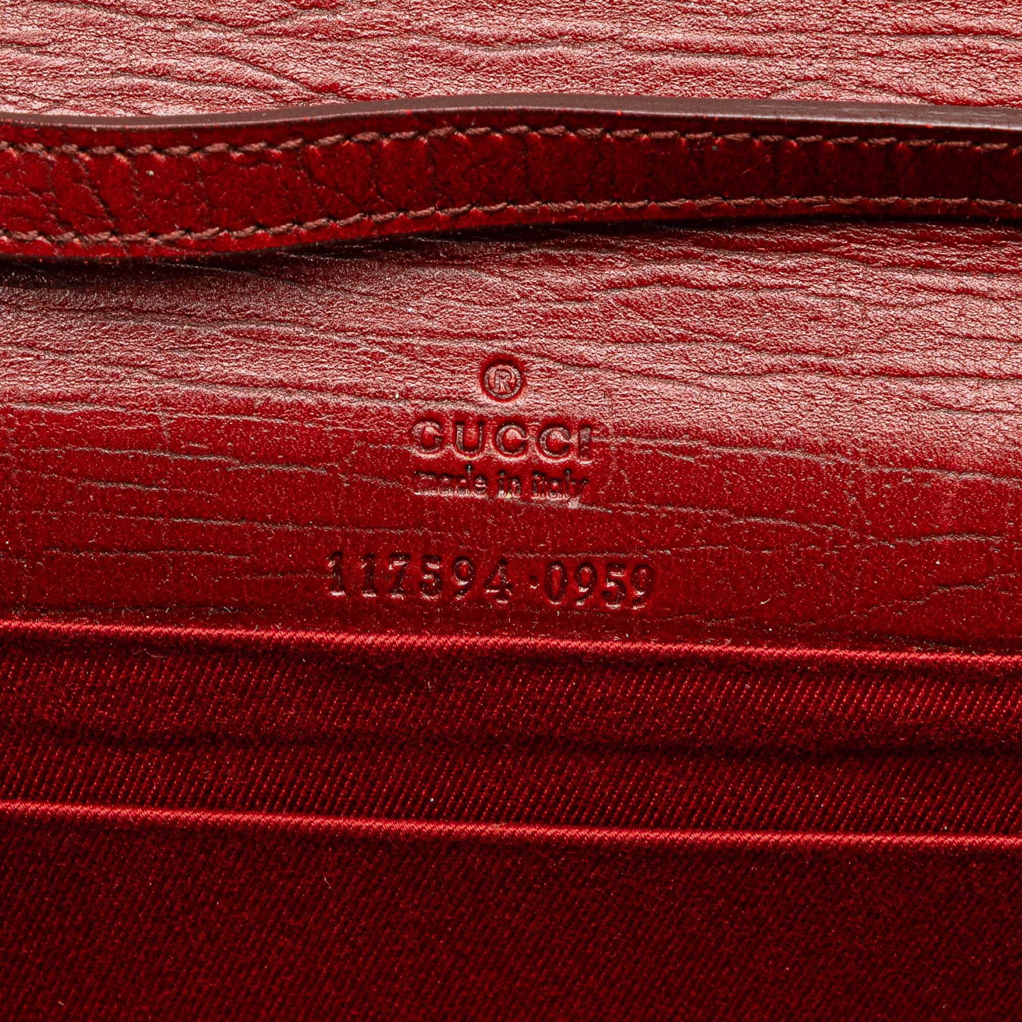 Gucci | Pre-Owned GG Canvas Bamboo Bar Crossbody | Red - Image 7