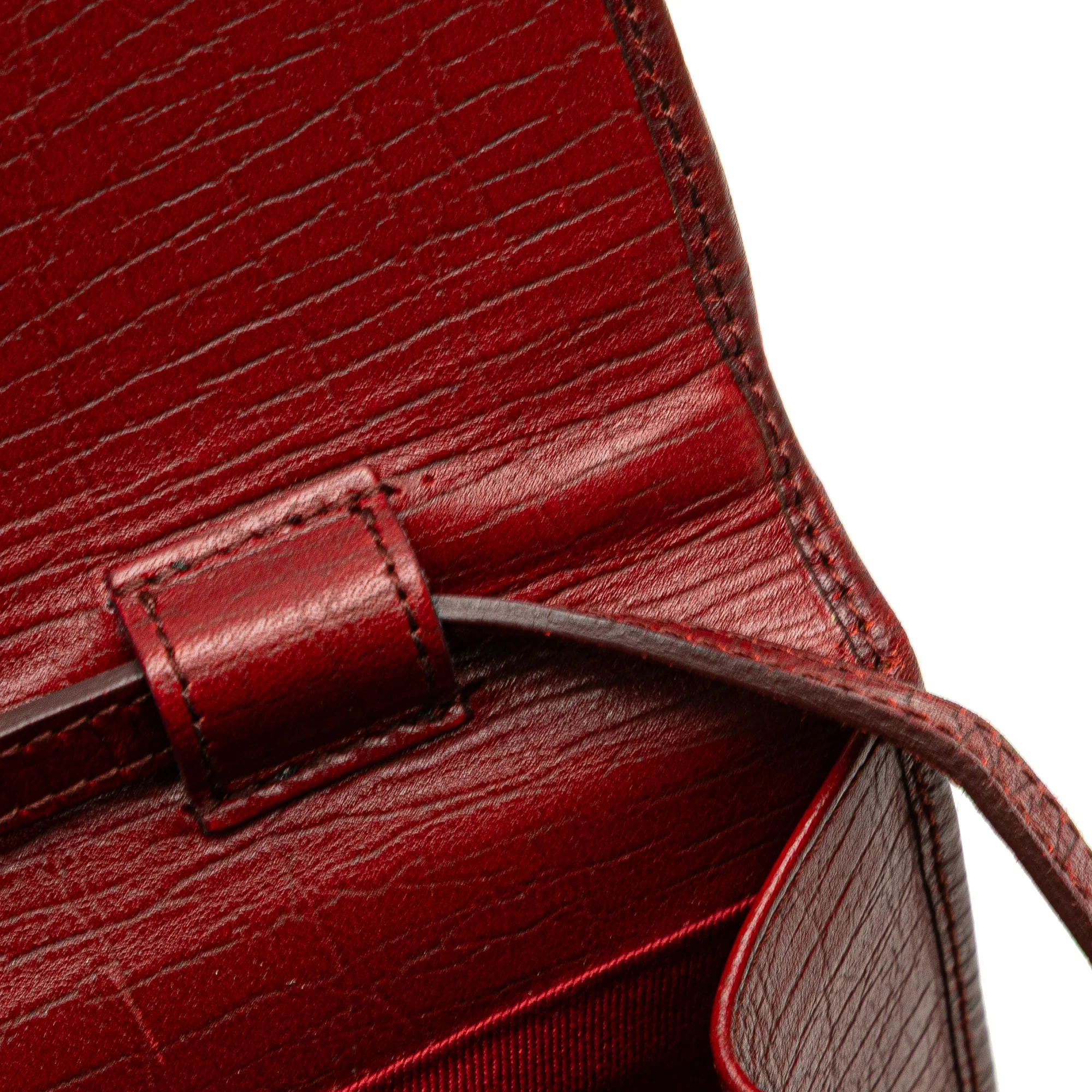 Gucci | Pre-Owned GG Canvas Bamboo Bar Crossbody | Red - Image 9