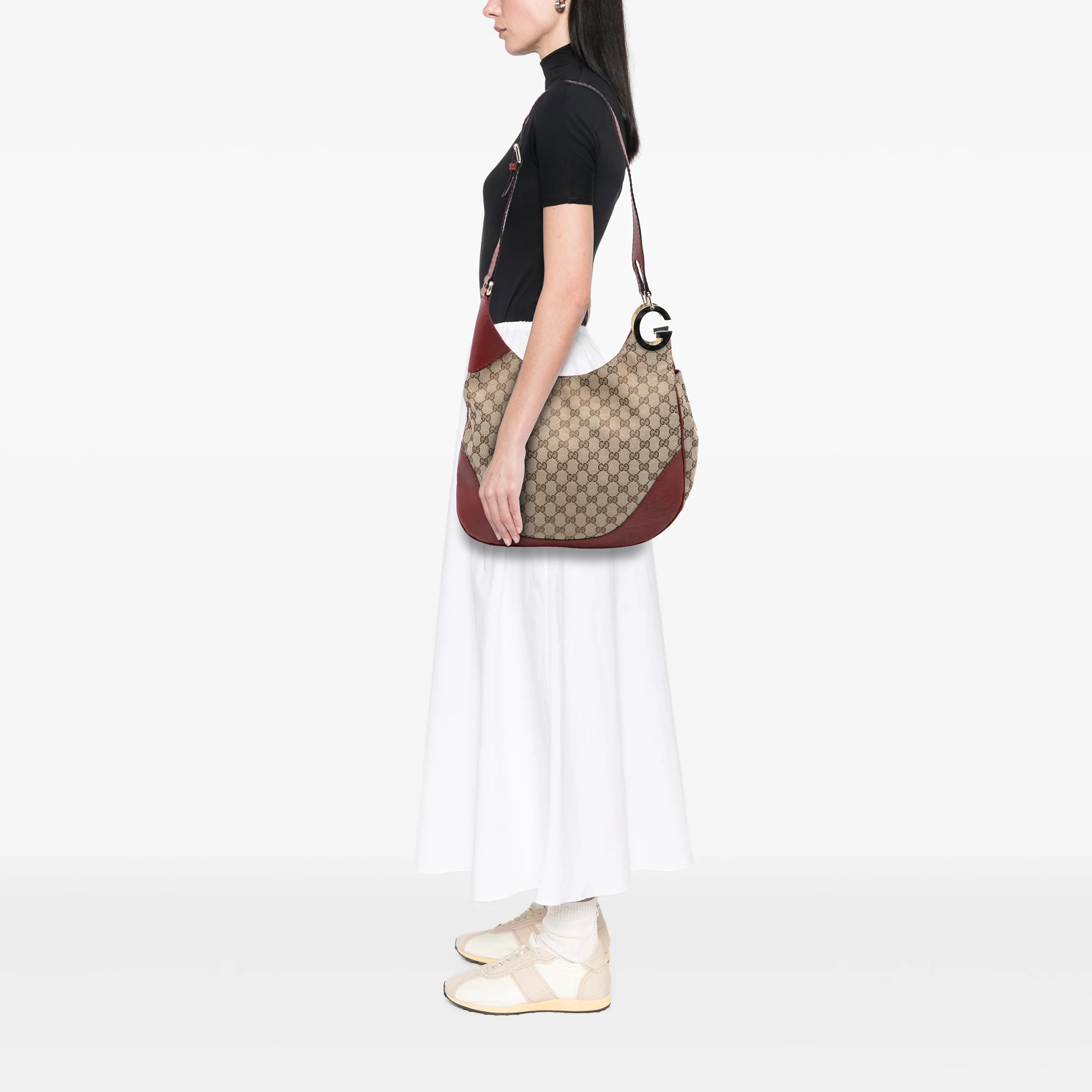 Gucci | Pre-Owned GG Canvas Charlotte Crossbody | Beige - Image 8