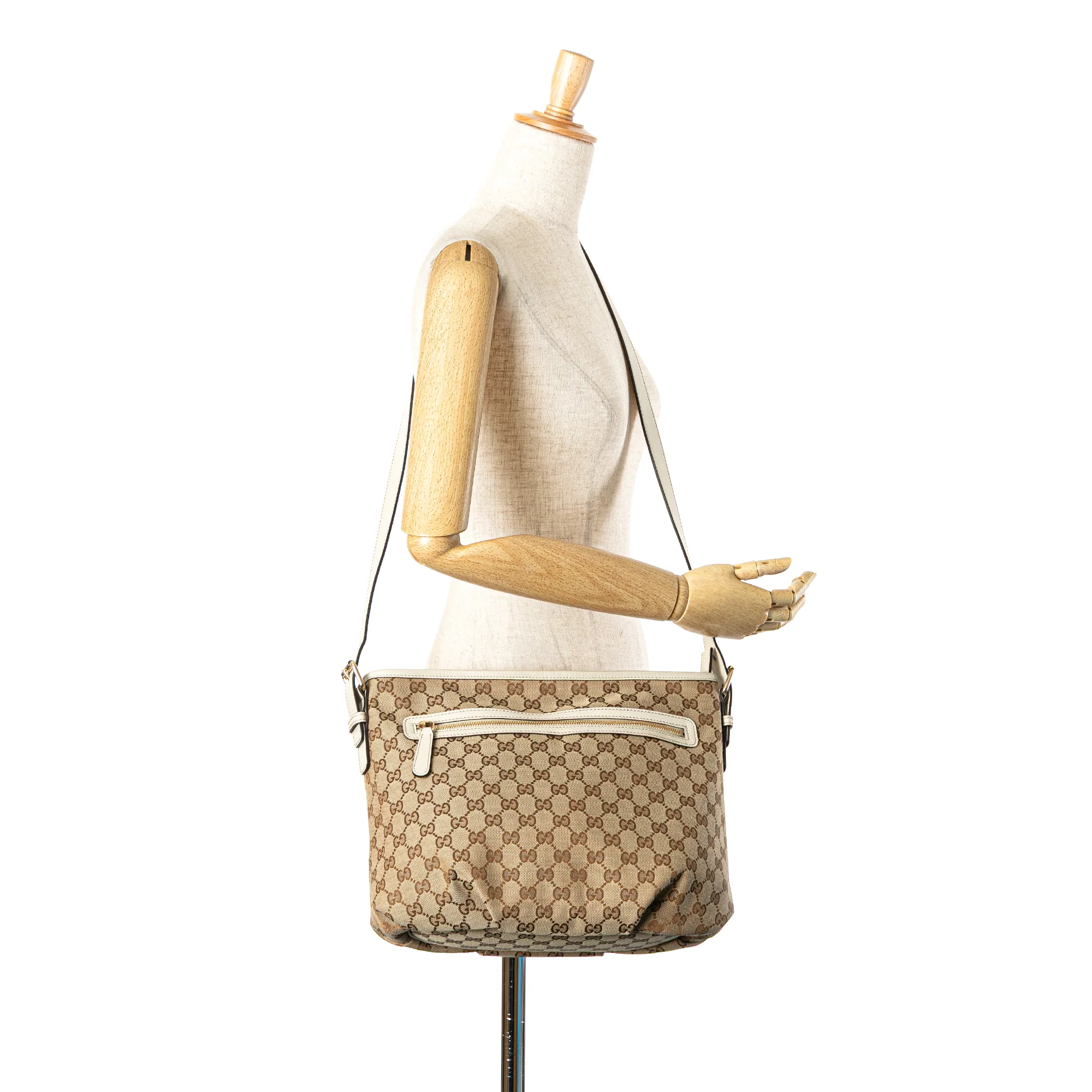 Gucci | Pre-Owned GG Canvas Crossbody - II | Beige - Image 5