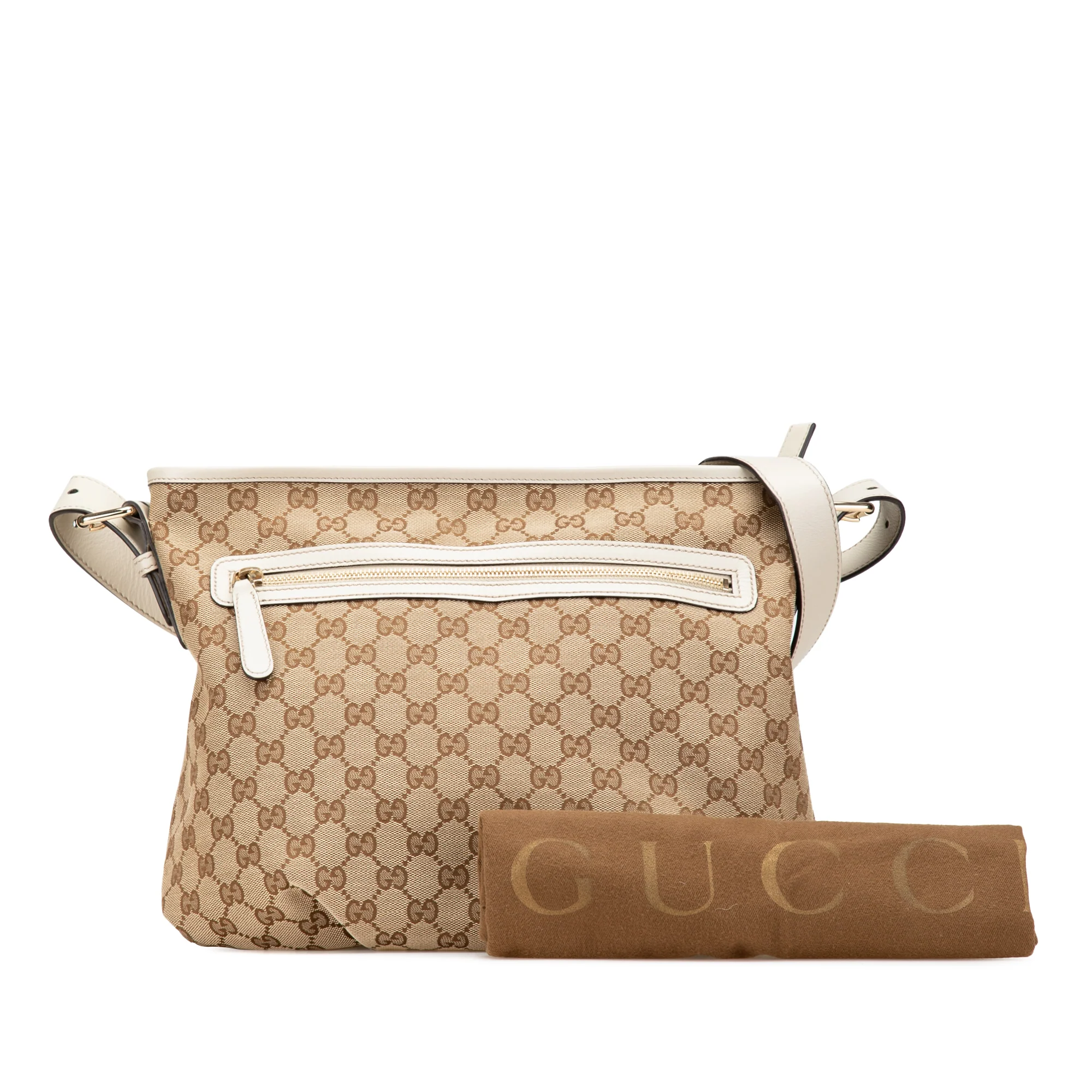 Gucci | Pre-Owned GG Canvas Crossbody - II | Beige - Image 6