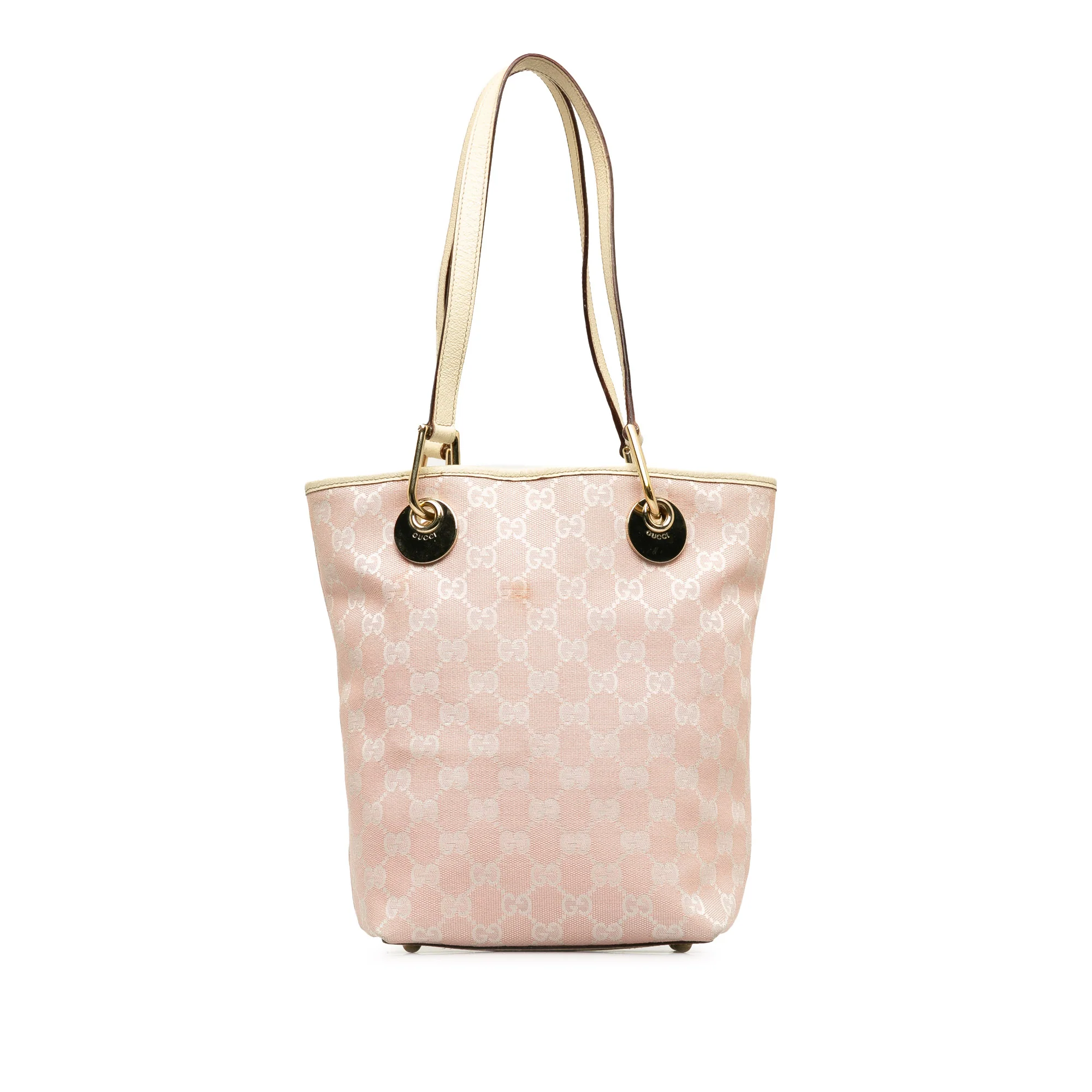Gucci | Pre-Owned GG Canvas Eclipse Tote | Pink/Light Pink