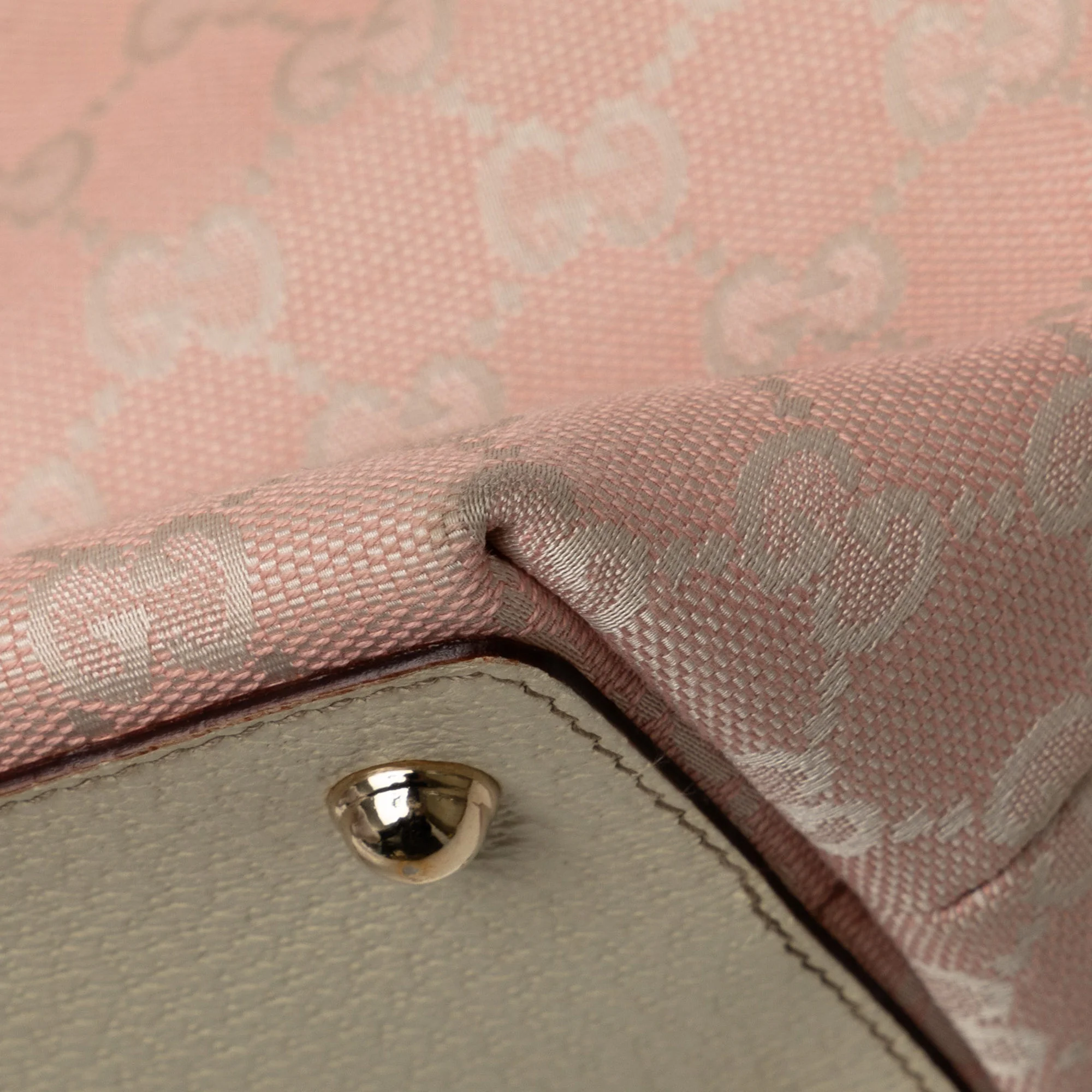 Gucci | Pre-Owned GG Canvas Eclipse Tote | Pink/Light Pink - Image 6