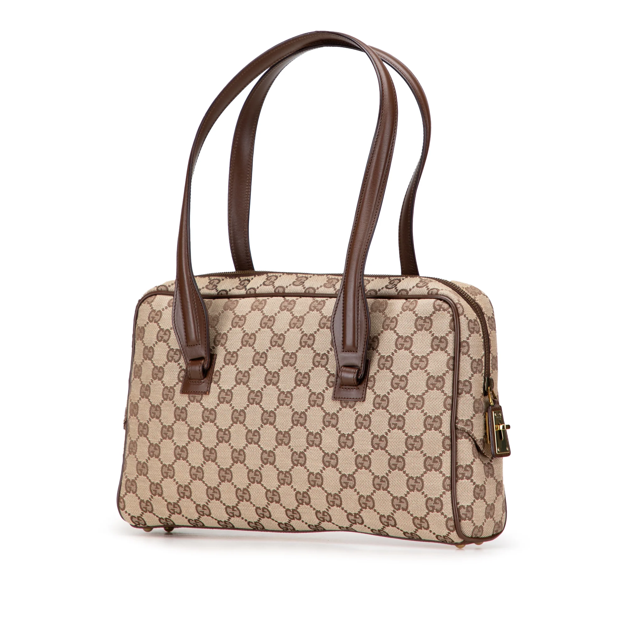 Gucci | Pre-Owned GG Canvas Shoulder Bag | Beige - Image 4