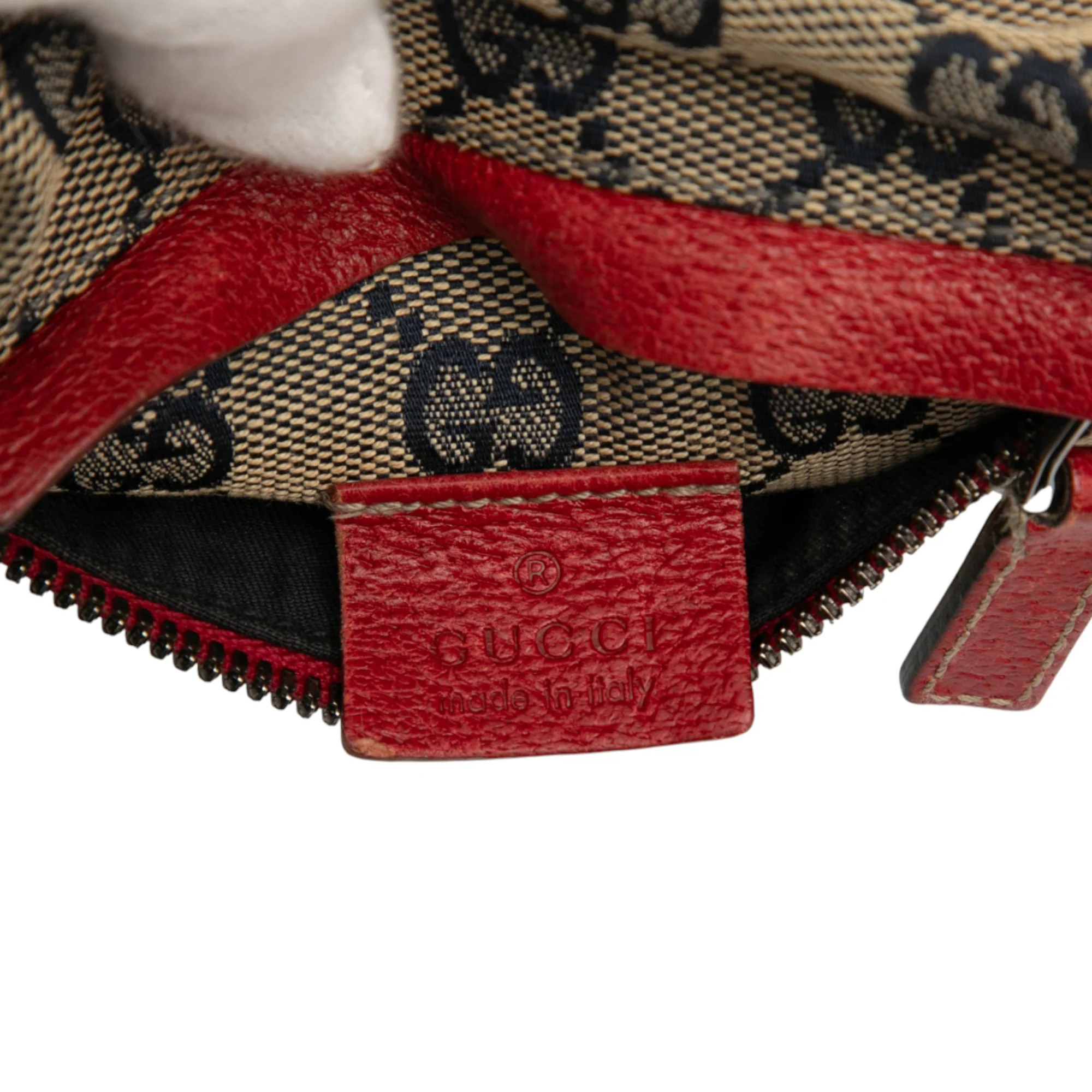 Gucci | Pre-Owned GG Canvas Web Double Pocket Belt Bag | Beige - Image 5