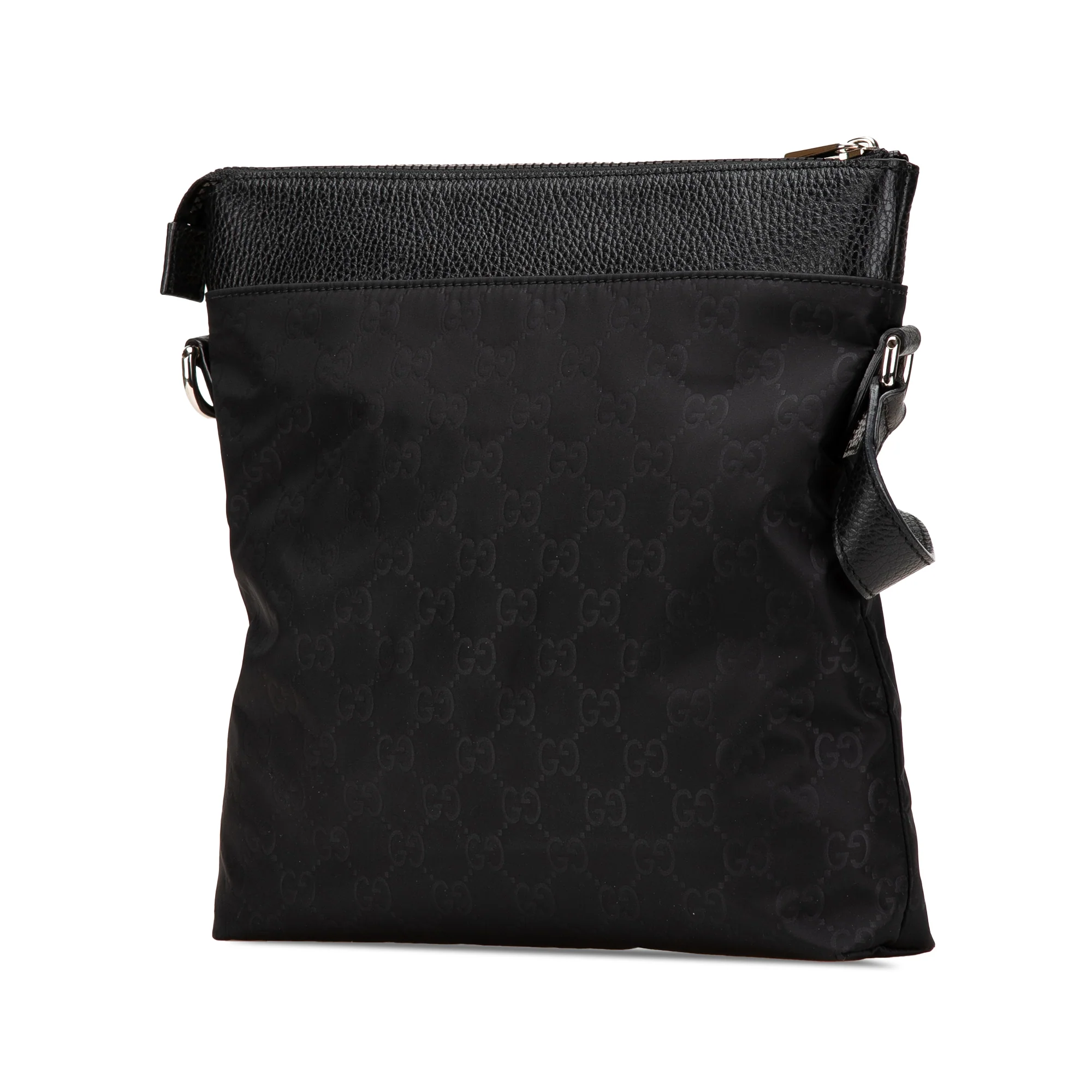 Gucci | Pre-Owned GG Nylon Flat Messenger Bag | Black - Image 3