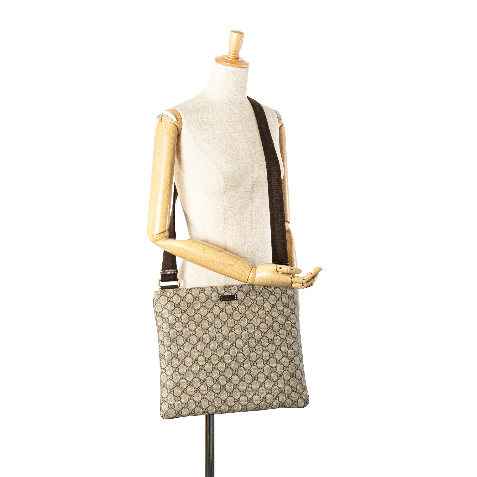 Gucci | Pre-Owned GG Supreme Crossbody | Beige - Image 4