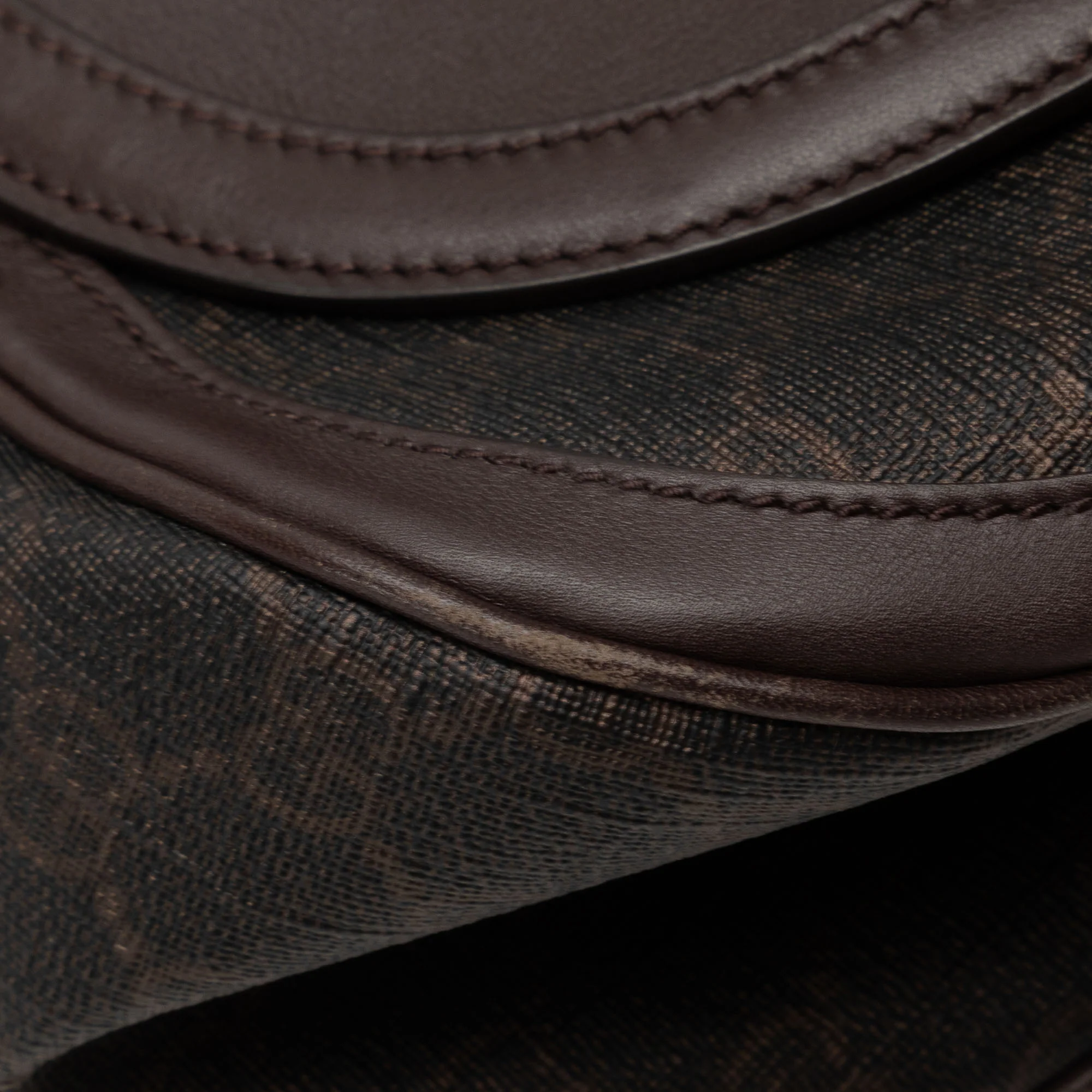 Gucci | Pre-Owned GG Supreme Stirrup Crossbody | Brown/Dark Brown - Image 11